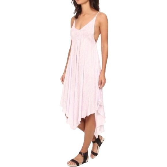 Free People Free People Lilac Flowy Asymmetrical Midi Slip Dress | Balle Size S / US 4 / IT 40 - 6 Thumbnail