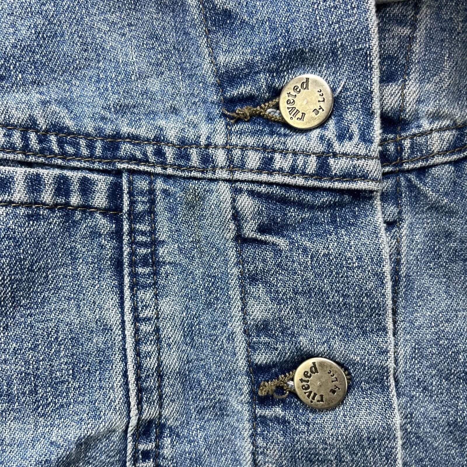 Other Vintage Riveted by Lee Denim Jacket Womens Medium Size M / US 6-8 / IT 42-44 - 5 Thumbnail