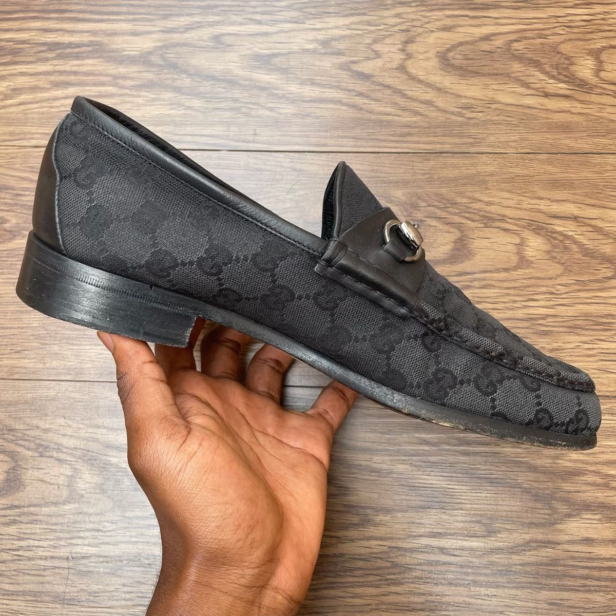 Gucci Gucci Monogram Horsebit Loafer Size US 10.5 / EU 43-44 - 7 Thumbnail