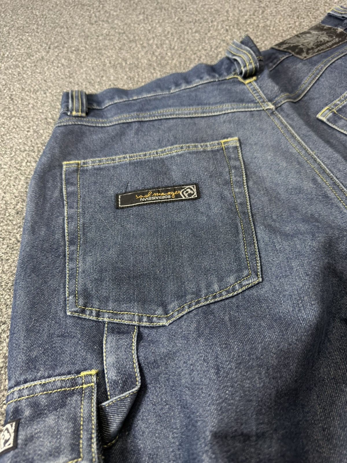 Hypebeast Archive ‼️ Baggy Frerky Soul Massive y2k Heavy Denim Jeans Size US 34 / EU 50 - 9 Thumbnail