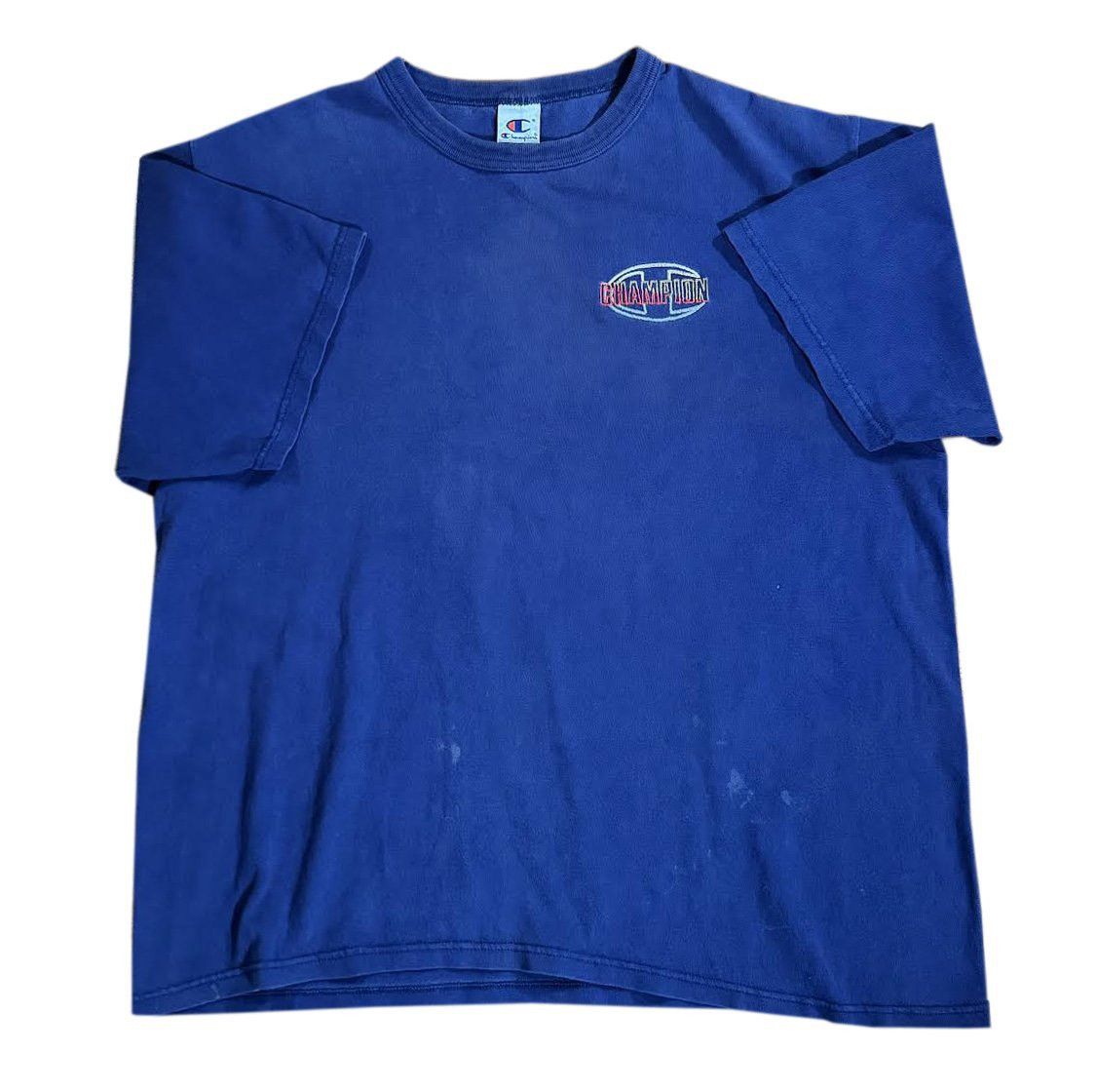 Champion Vintage Champion Blue Spell Out T Shirt (Size XXL) Size US XXL / EU 58 / 5 - 1 Thumbnail