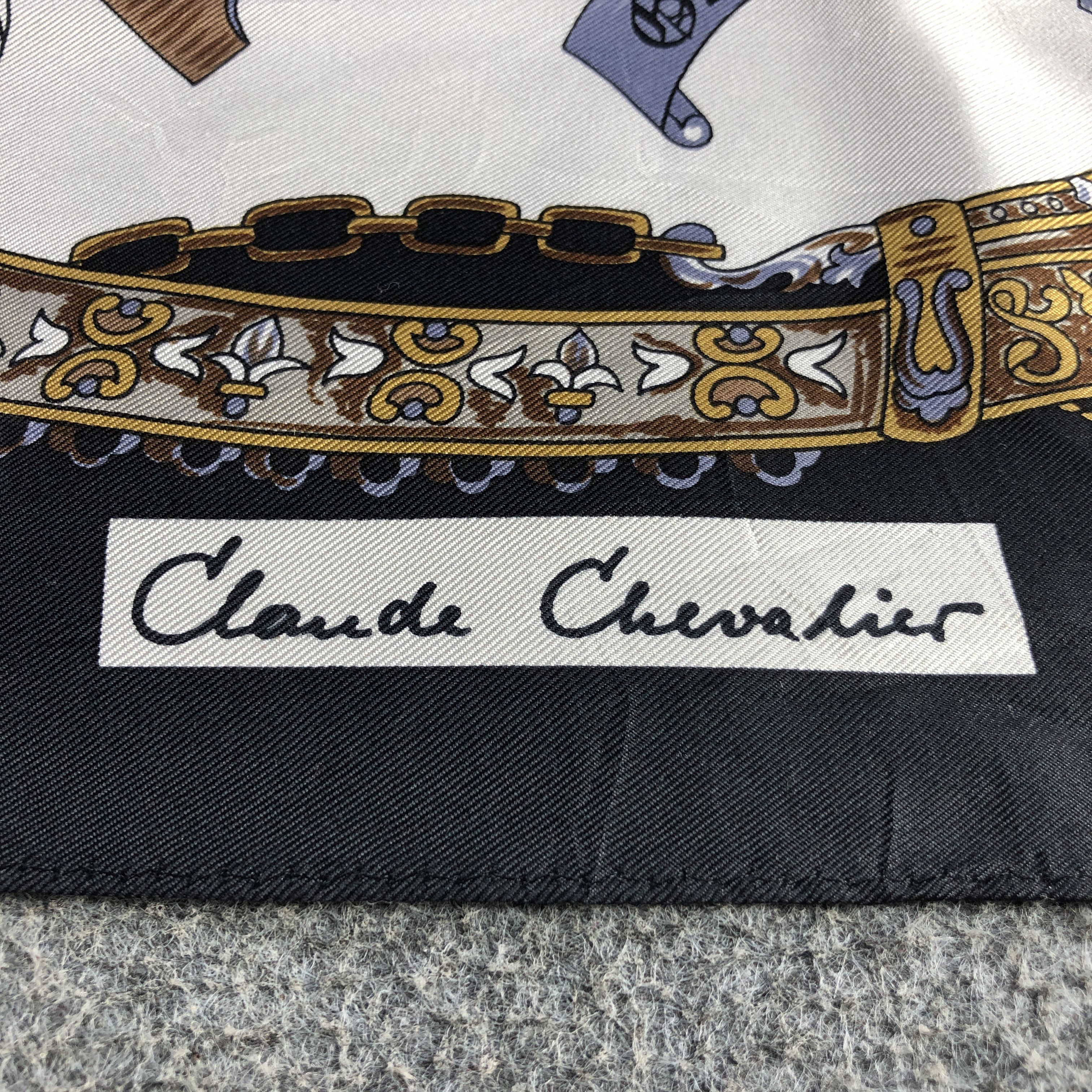 Vintage Vintage Luxury Claude Chevalier Baroque Silk Scarf M1361 Size ONE SIZE - 4 Thumbnail
