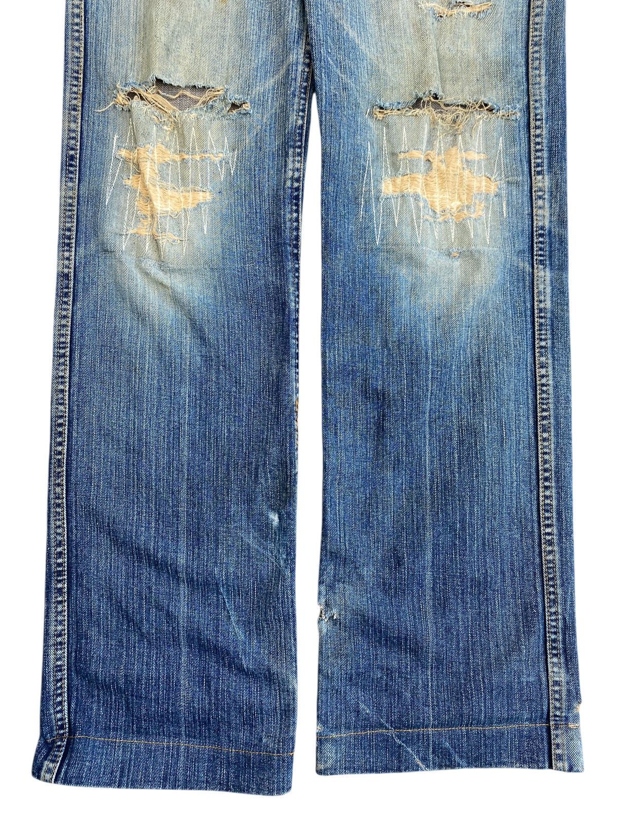 Japanese Brand Cosmic Wonder Jeans Distressed Mudwash Regular Fit Denim Size US 32 / EU 48 - 10 Thumbnail