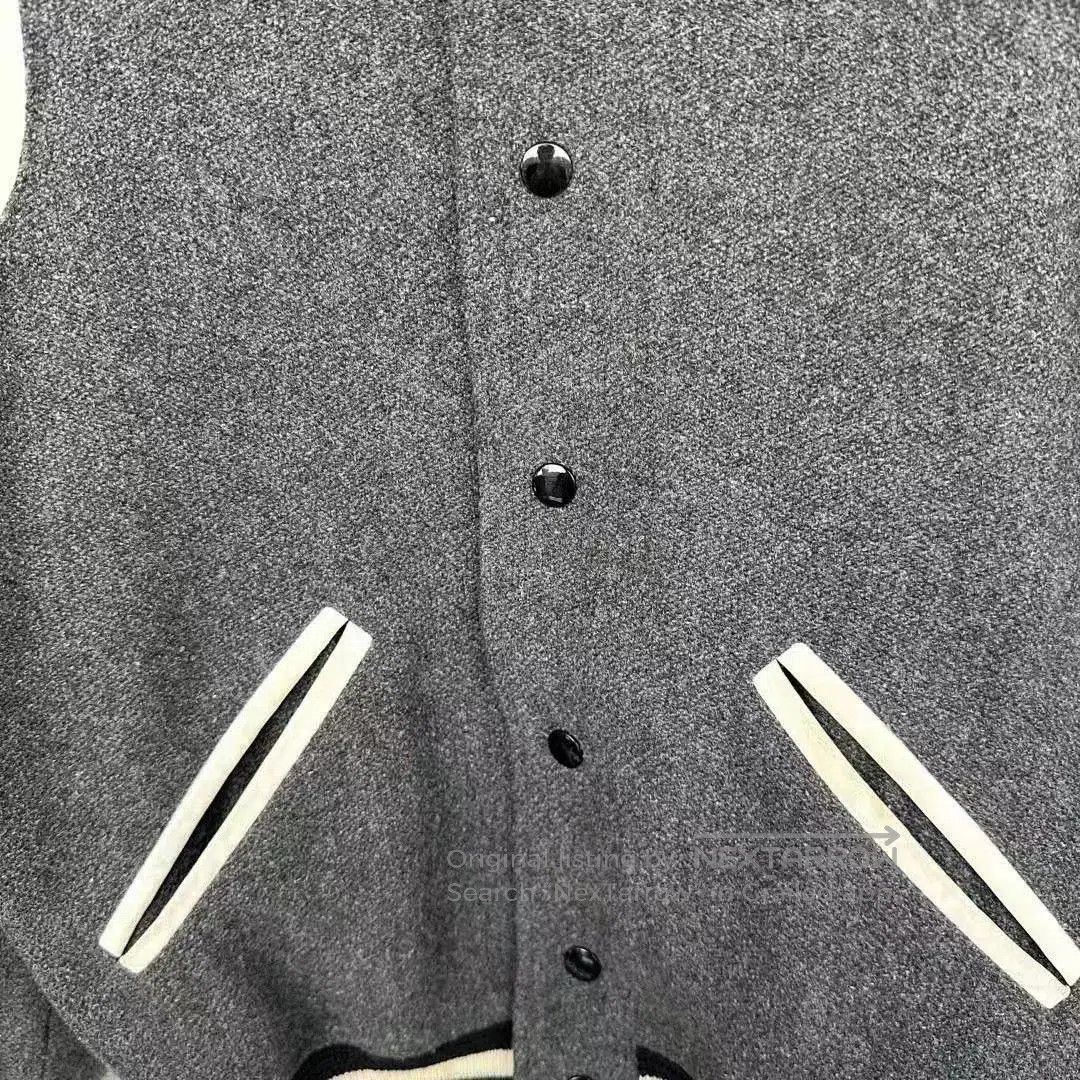 Saint Laurent Paris Saint Laurent Gray Varsity Jacket. Size US S / EU 44-46 / 1 - 3 Thumbnail