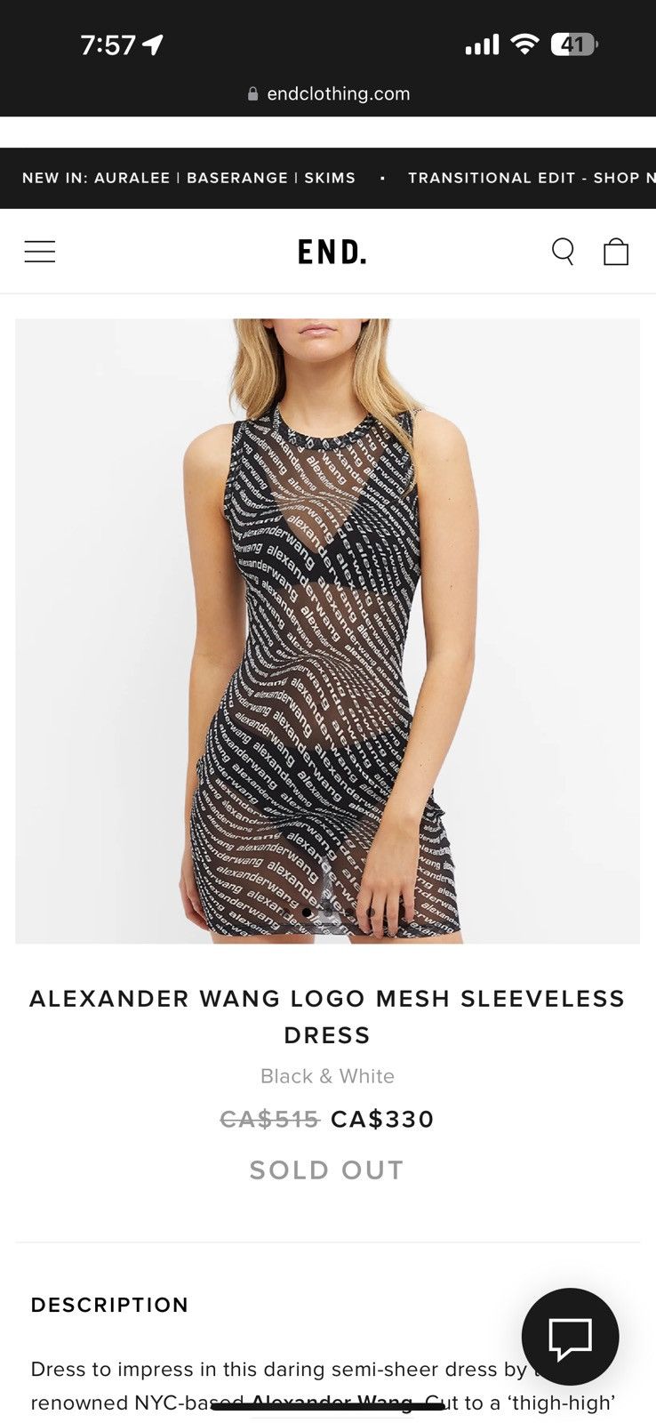 Alexander Wang ALEXANDER WANG LOGO MESH SLEEVELESS DRESS | Grailed