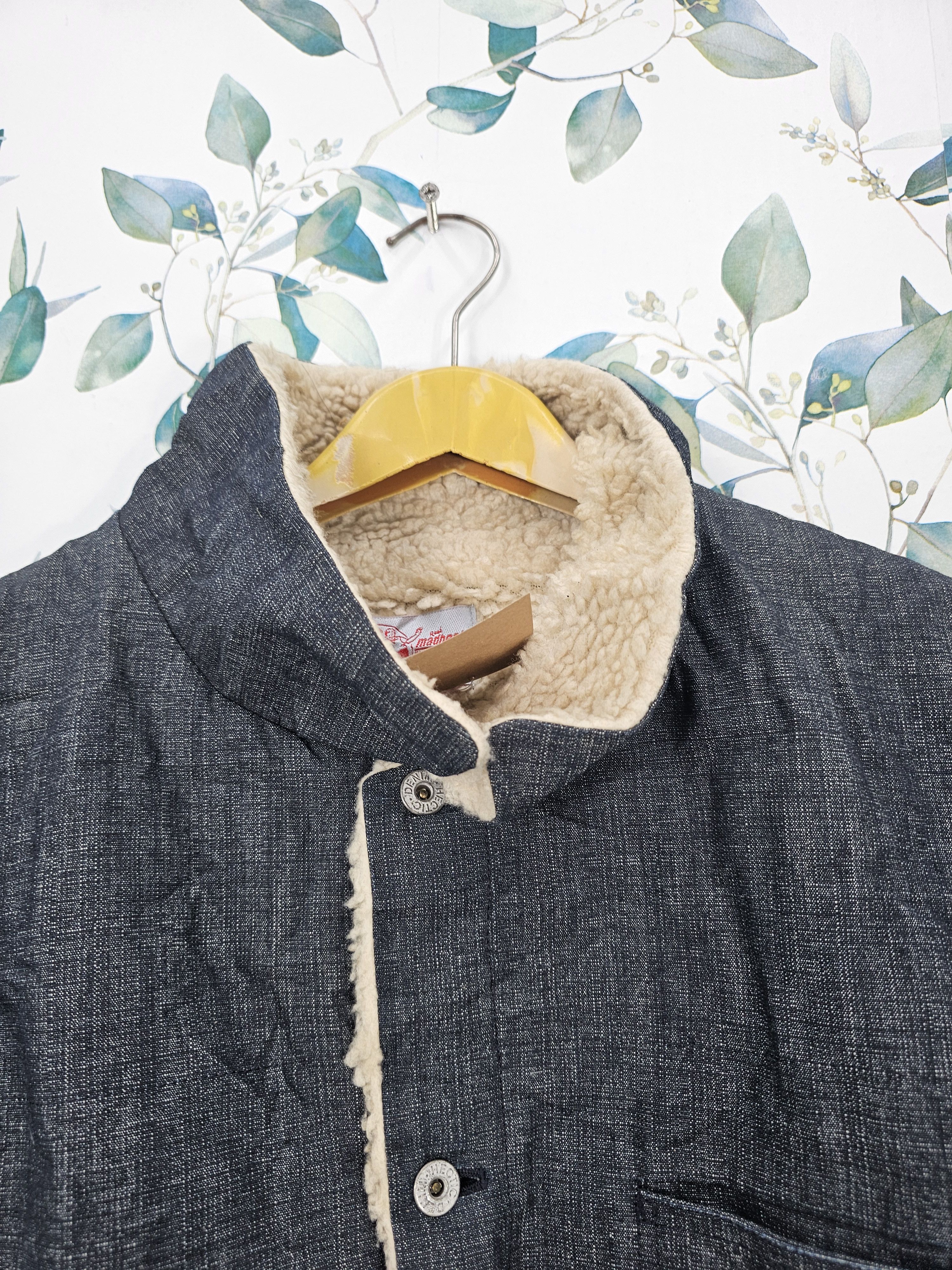 Japanese Brand MAD HECTIC Sherpa Denim Jeans Heavy Jacket J0146 Size US XL / EU 56 / 4 - 8 Thumbnail