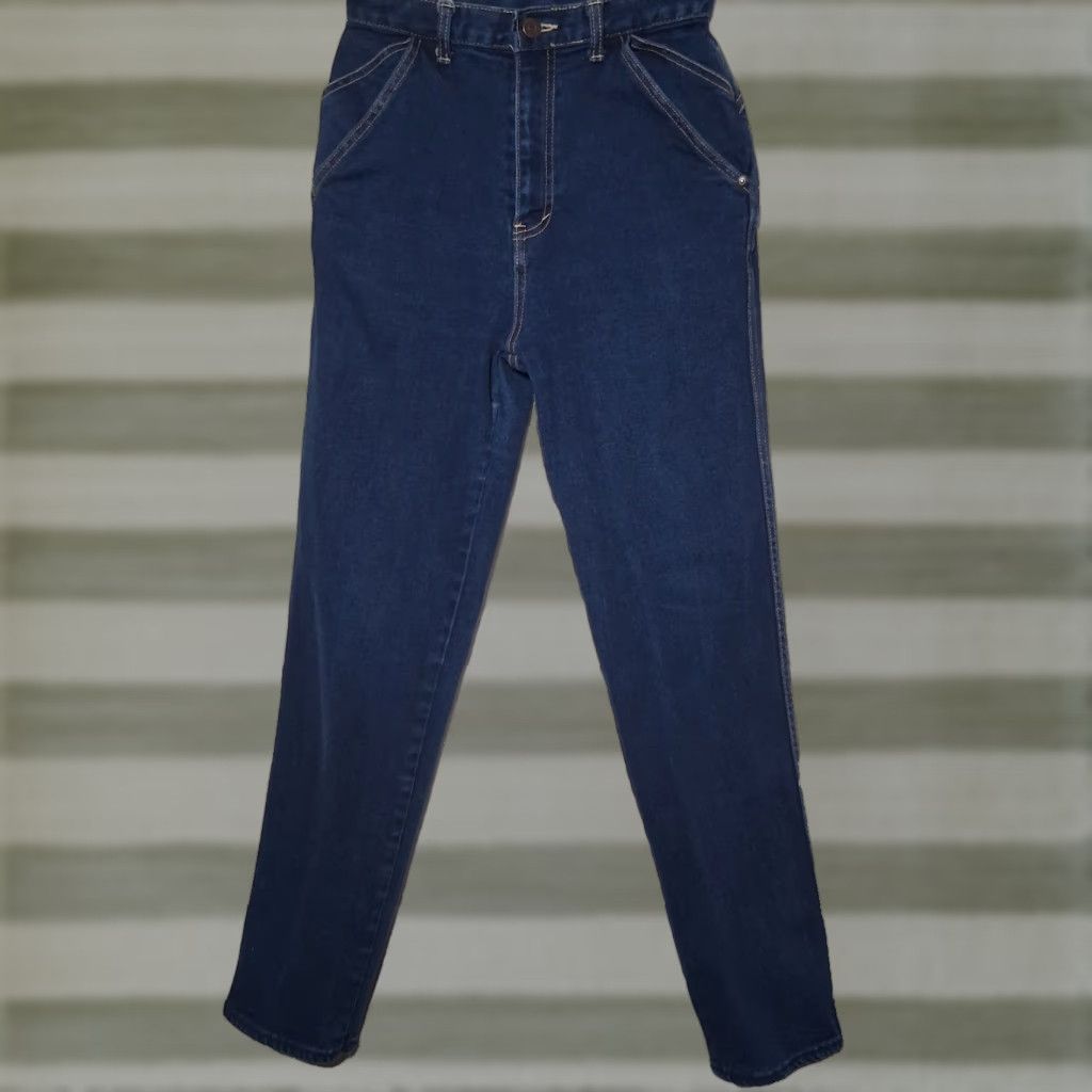 Vintage VINTAGE New York Now Jeans Women 7/8 Blue Slim Mom High Rise Made in Japan Denim Modern Stretch Slim Size 42" / US 20 - 1 Thumbnail