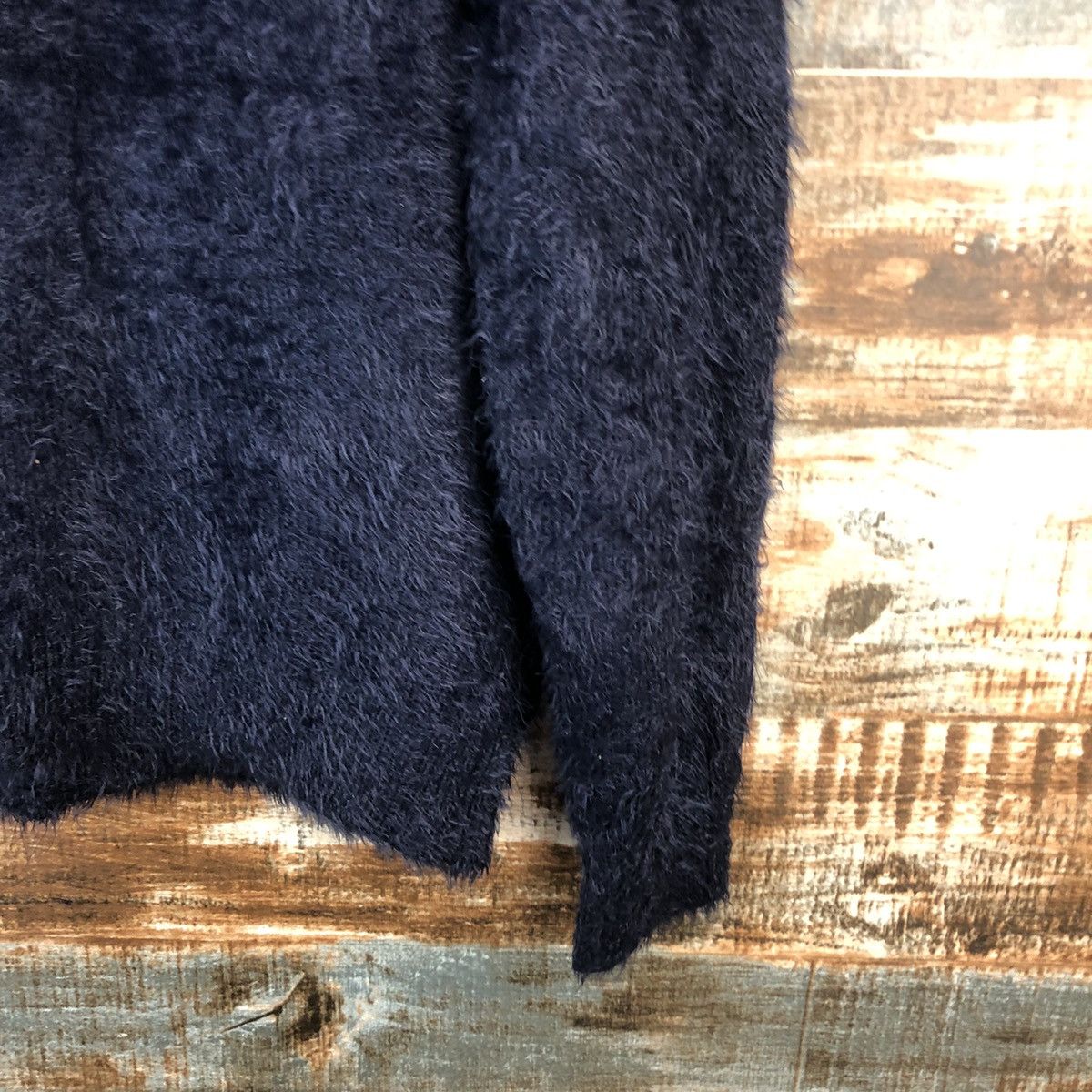 Japanese Brand DL Sos Pita Dark Blue Mohair Knitwear #C361 Size S / US 4 / IT 40 - 16 Thumbnail