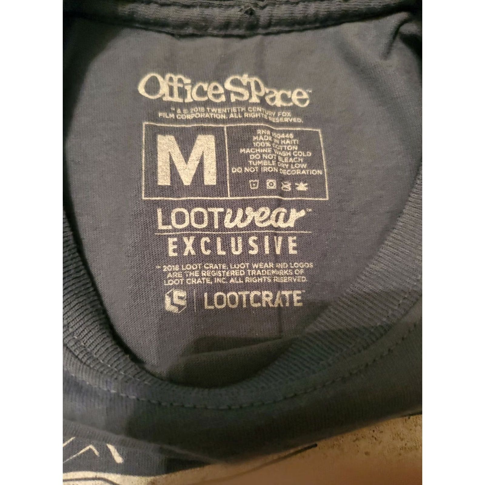 Vintage Loot Crate Office Space Movie Shirt Male Medium Blue Cotton Graphic Size Tagless Size US M / EU 48-50 / 2 - 2 Thumbnail