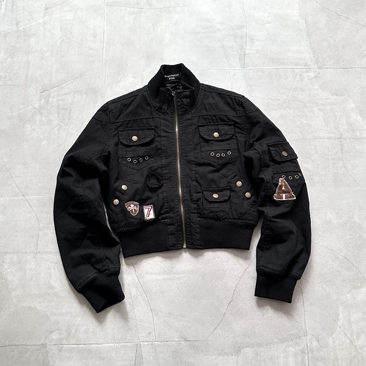 Hysteric Glamour × Undercover Punk Crop Bomber Jacket Miss Sixty Diesel Vibe Size S / US 4 / IT 40 - 1 Thumbnail