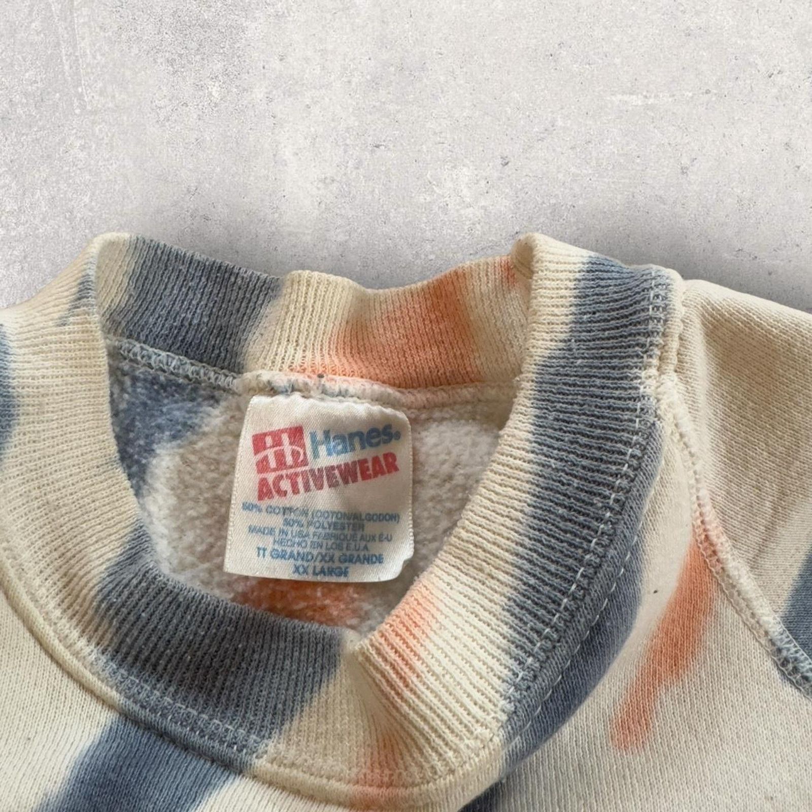 Hanes × NFL × Vintage Vintage 90’s Chicago Bears Tie Dye Crewneck Size US XXL / EU 58 / 5 - 4 Thumbnail
