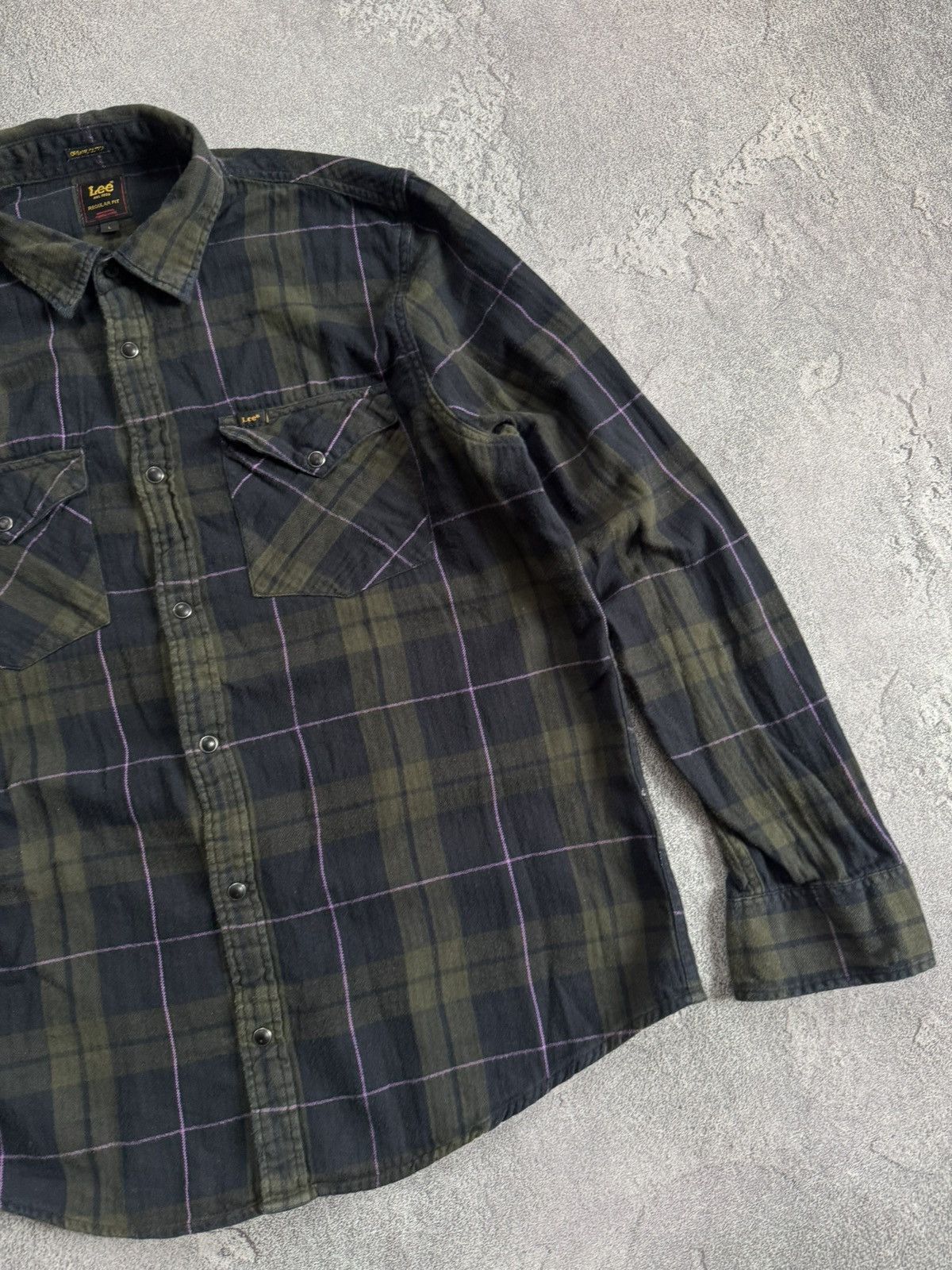 Flannel × Lee × Vintage Lee L flannel shirt button up checkered long sleeve Size US L / EU 52-54 / 3 - 7 Thumbnail