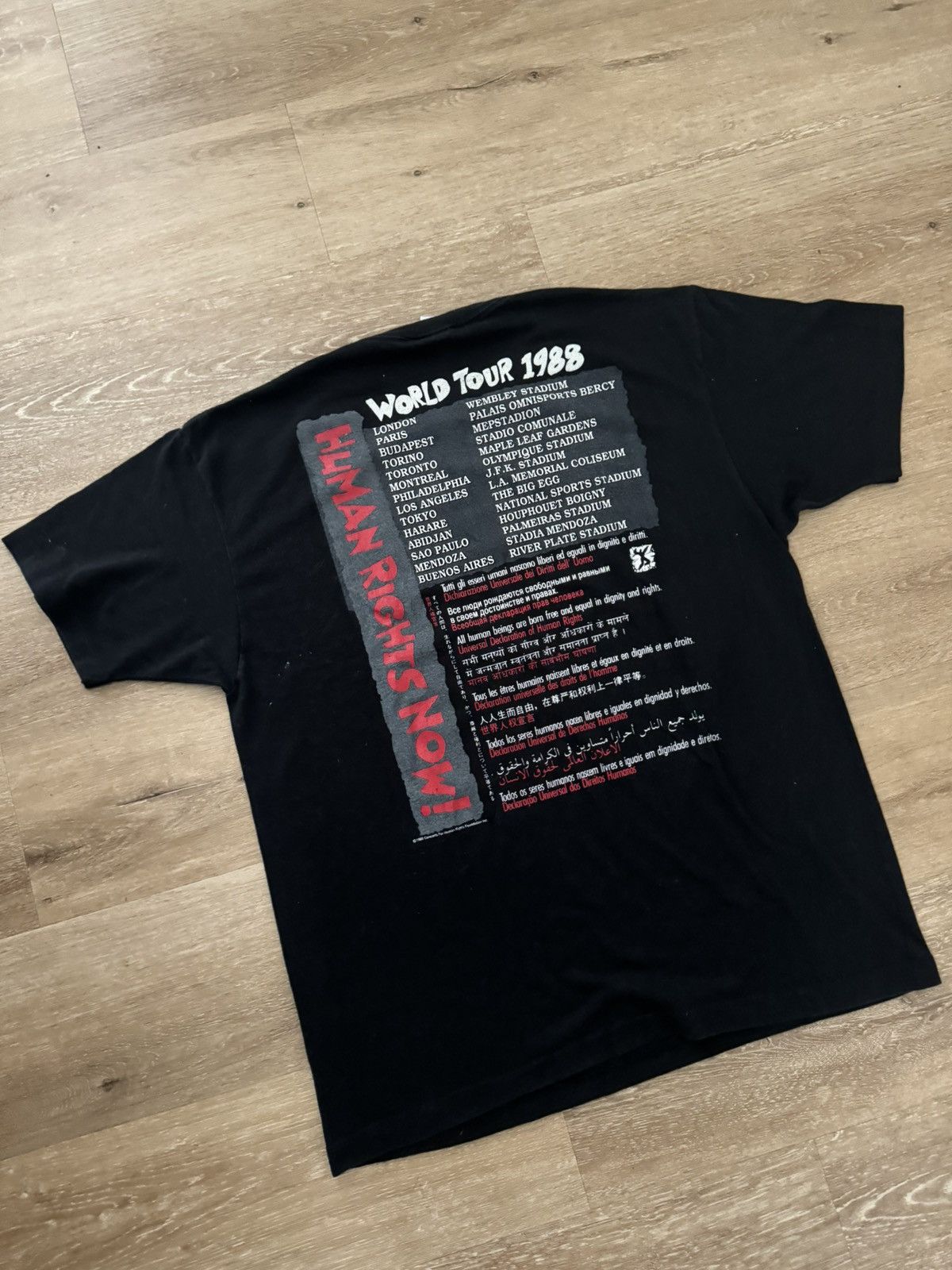 Reebok Human Rights Now! Reebok 1988 World Tour Concert Tee Large Size US L / EU 52-54 / 3 - 8 Thumbnail