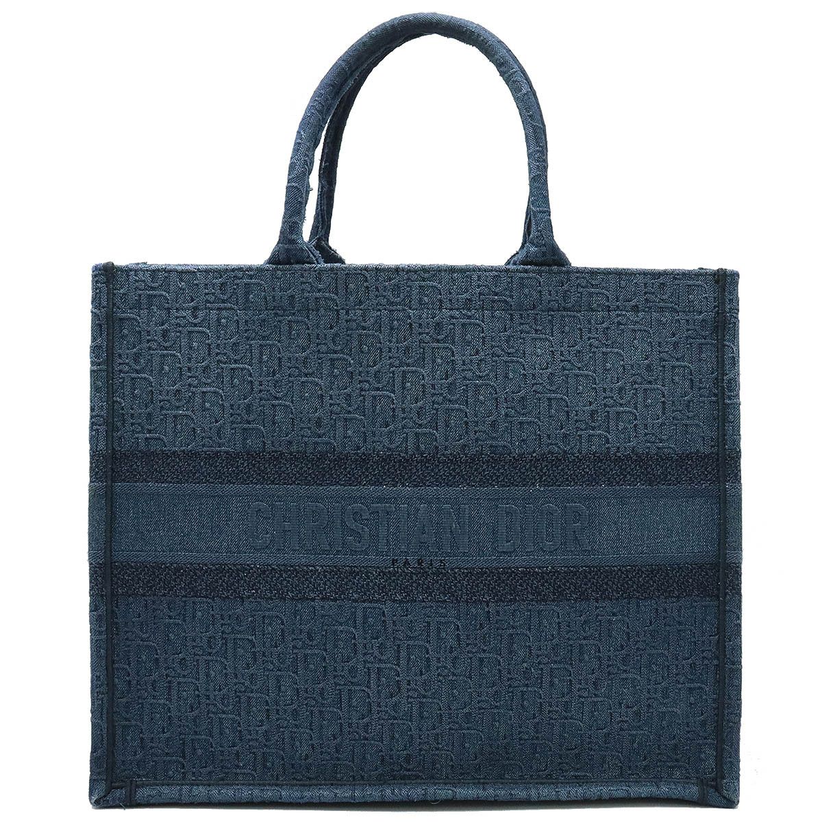 Dior Dior Christian Dior Book Tote Canvas Denim Blue M1286ZWAL Canvas Tote Bag M1286ZWAL in Great Condition Size ONE SIZE - 1 Thumbnail