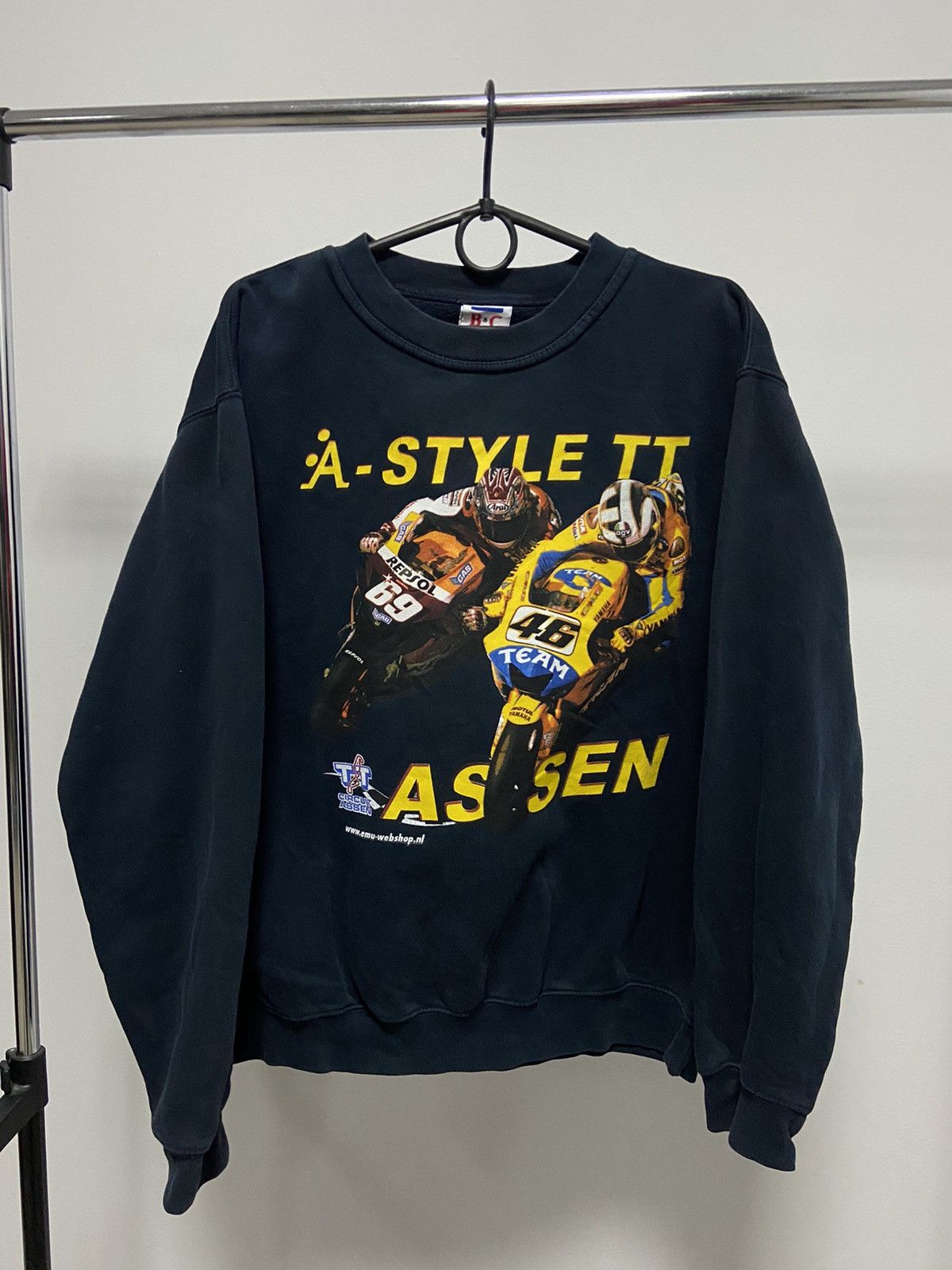 Vintage Moto Sweatshirt Big Logo Vintage a-style tt assen Size US M / EU 48-50 / 2 - 2 Thumbnail