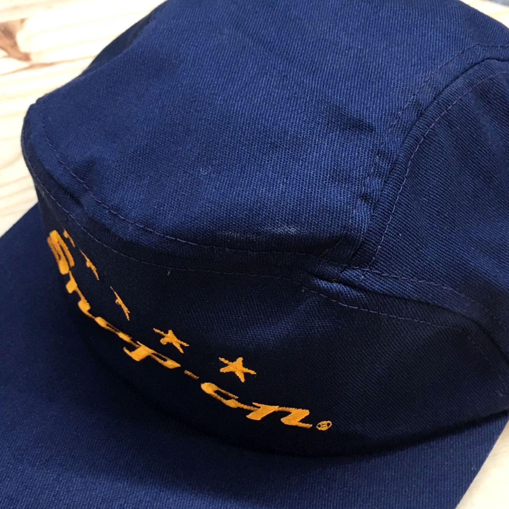 Vintage Snap On Cap 5 Panel Mens Blue One Size Adjustable Curved Brim Embroidered Logo Size ONE SIZE - 2 Thumbnail