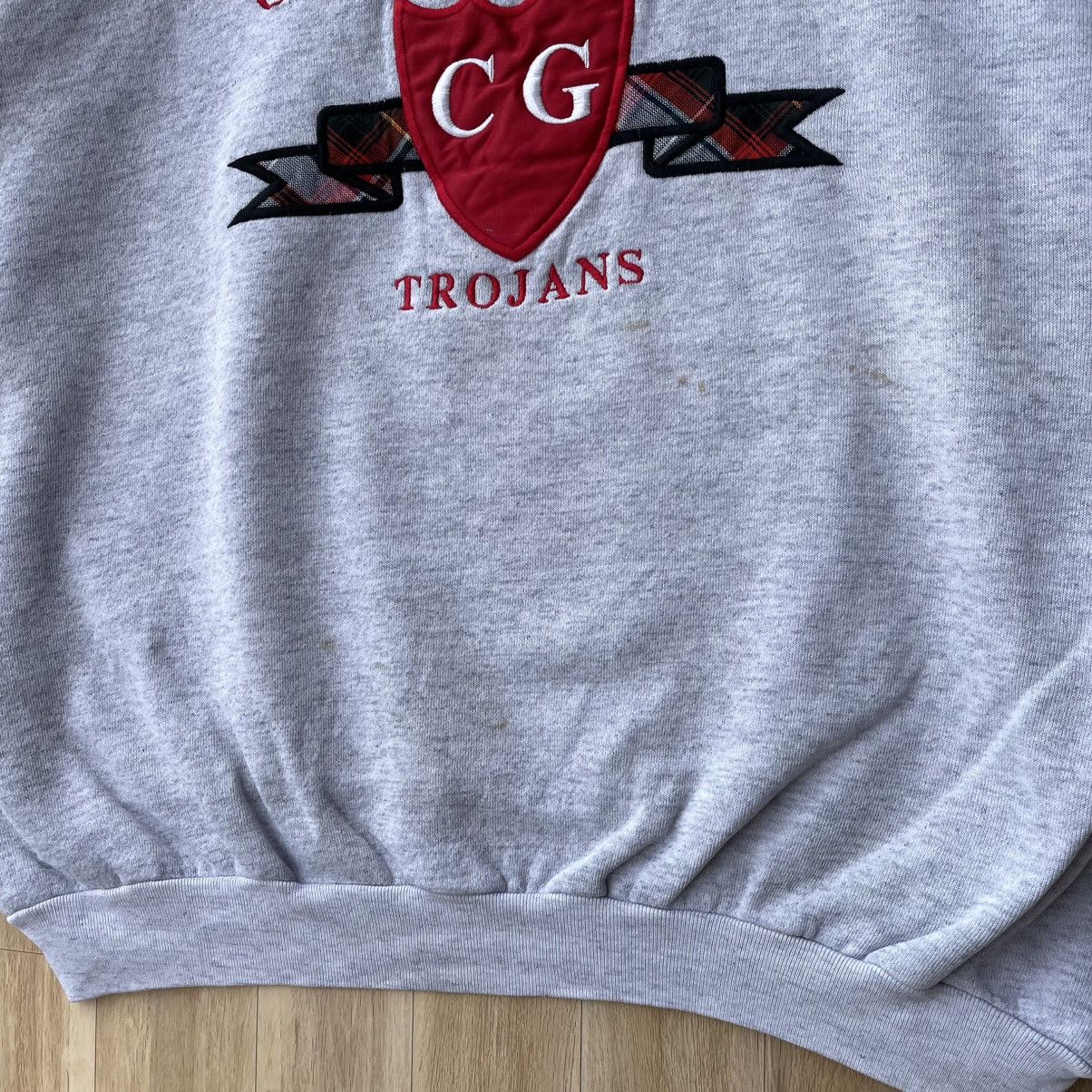 Vintage 90's Centre Grove Trojans USA Made Vintage Pullover Size US XL / EU 56 / 4 - 4 Thumbnail