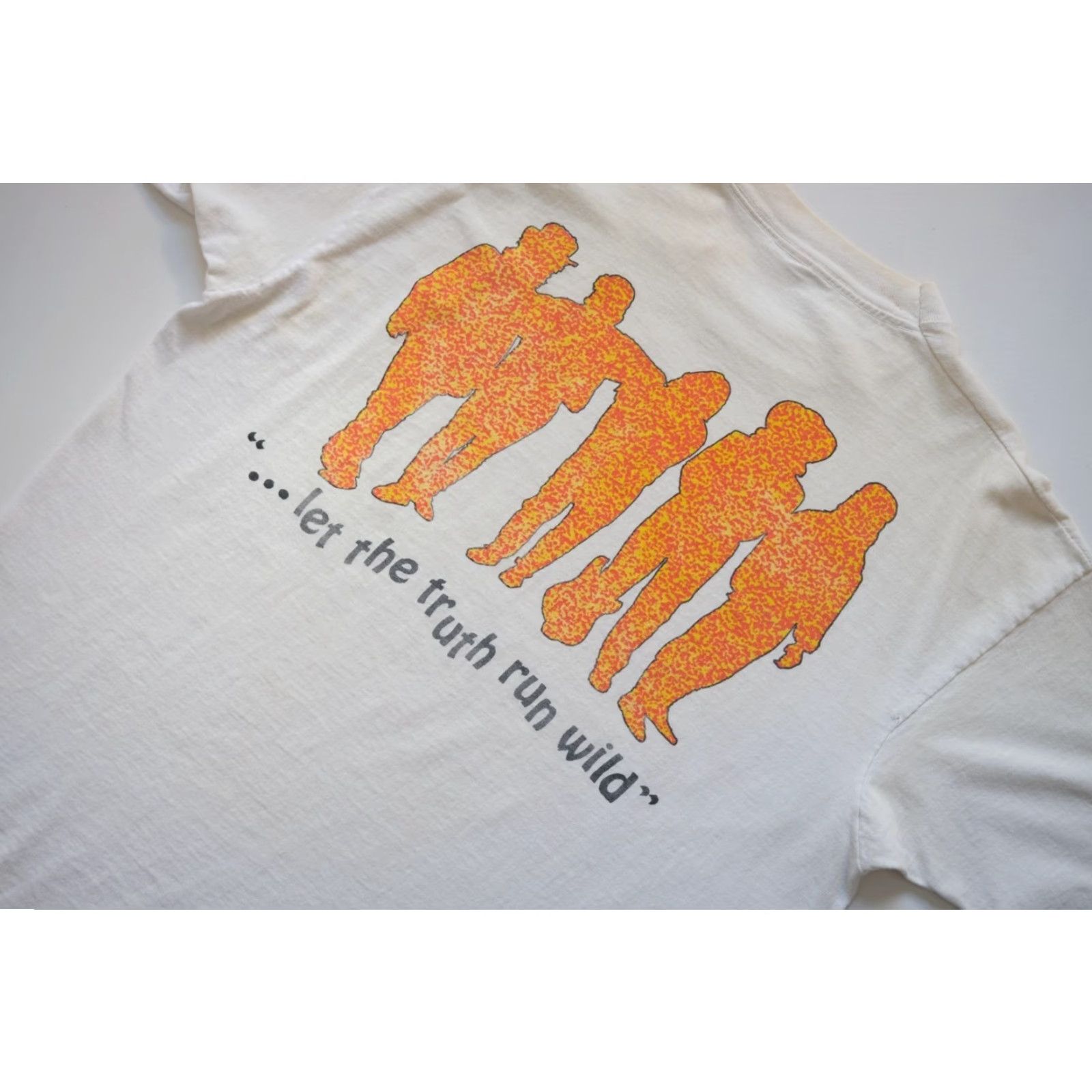 Vintage VINTAGE JACOB'S TROUBLE T-Shirt XL White 1992 90s MUSIC CHRISTIAN ROCK LET THE TRUTH RUN WILD Mens Short Sleeve Crew Neck Size US XL / EU 56 / 4 - 6 Thumbnail