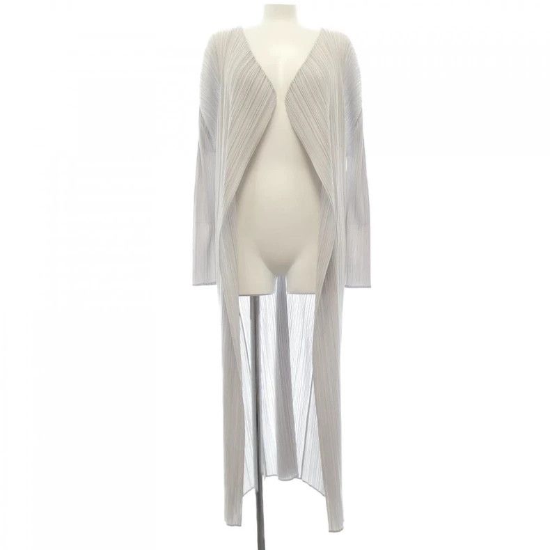 Issey Miyake Issey Miyake size:2 A long grey pleated cardigan Size XS / US 0-2 / IT 36-38 - 1 Thumbnail