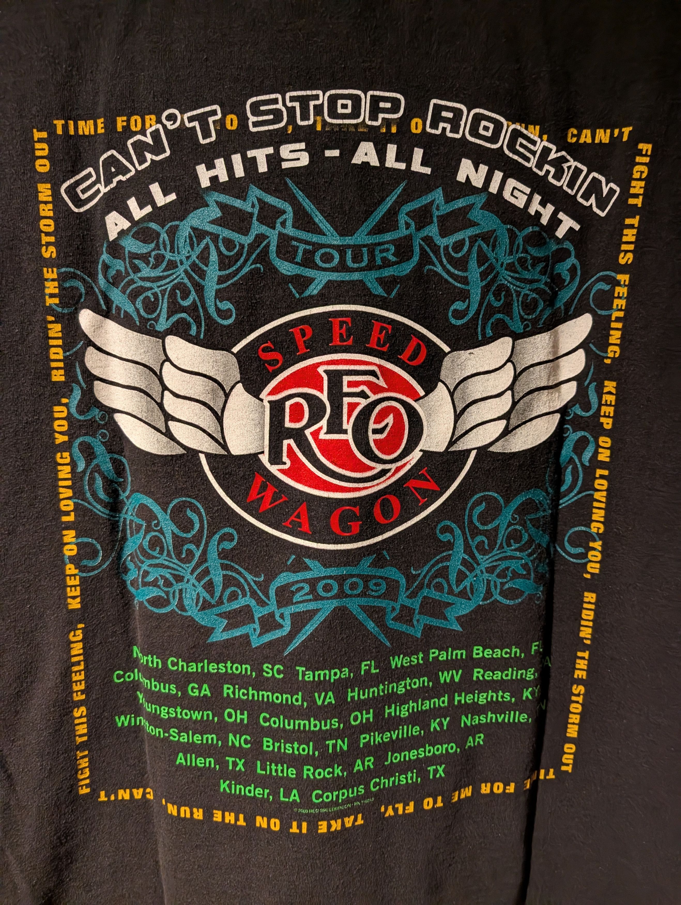 Band Tees REO Speedwagon 2009 Tour T Shirt Can't Stop Rockin Bayside Size US XXL / EU 58 / 5 - 5 Thumbnail