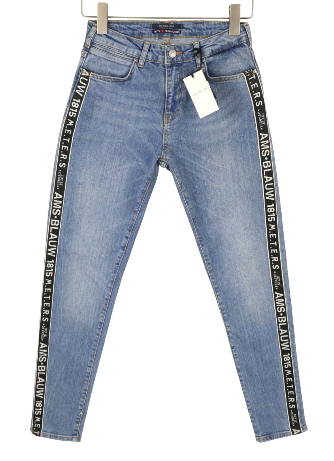 Scotch & Soda W24/L32 Blue Faded Petite Boyfriend Jeans 89094 Size 24" / US 00 / IT 34 - 2 Thumbnail