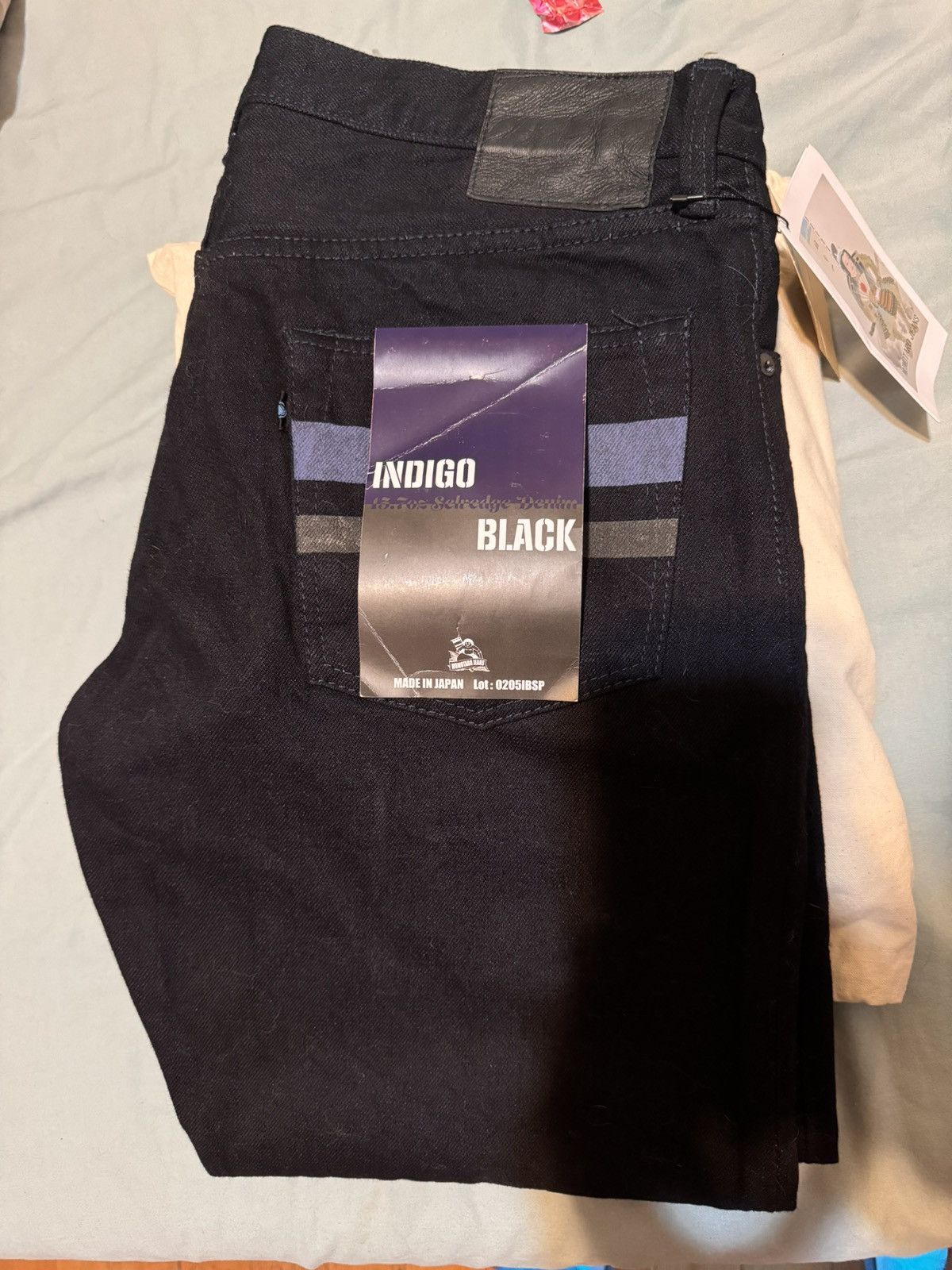 Japanese Brand × Momotaro Jeans Momotaro Indigo Black Denim Size US 33 - 1 Thumbnail