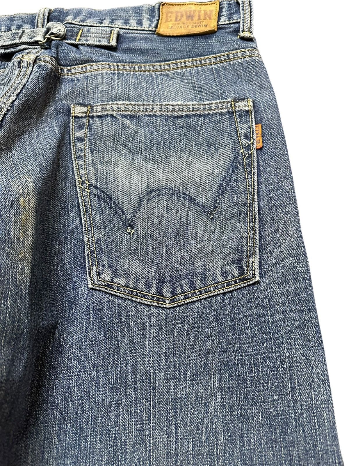 Edwin Vintage Edwin 505Z Selvedge Faded Baggy Denim Size US 34 / EU 50 - 9 Thumbnail