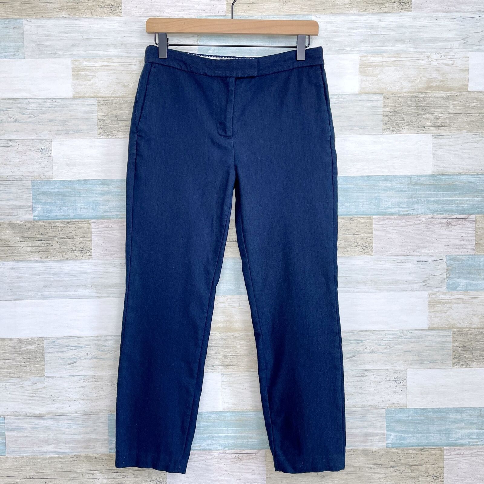 J.Crew J Crew Ryder Slim Trouser Ankle Pants Navy Blue Stretch 4 Size 27" / US 4 / IT 40 - 1 Thumbnail