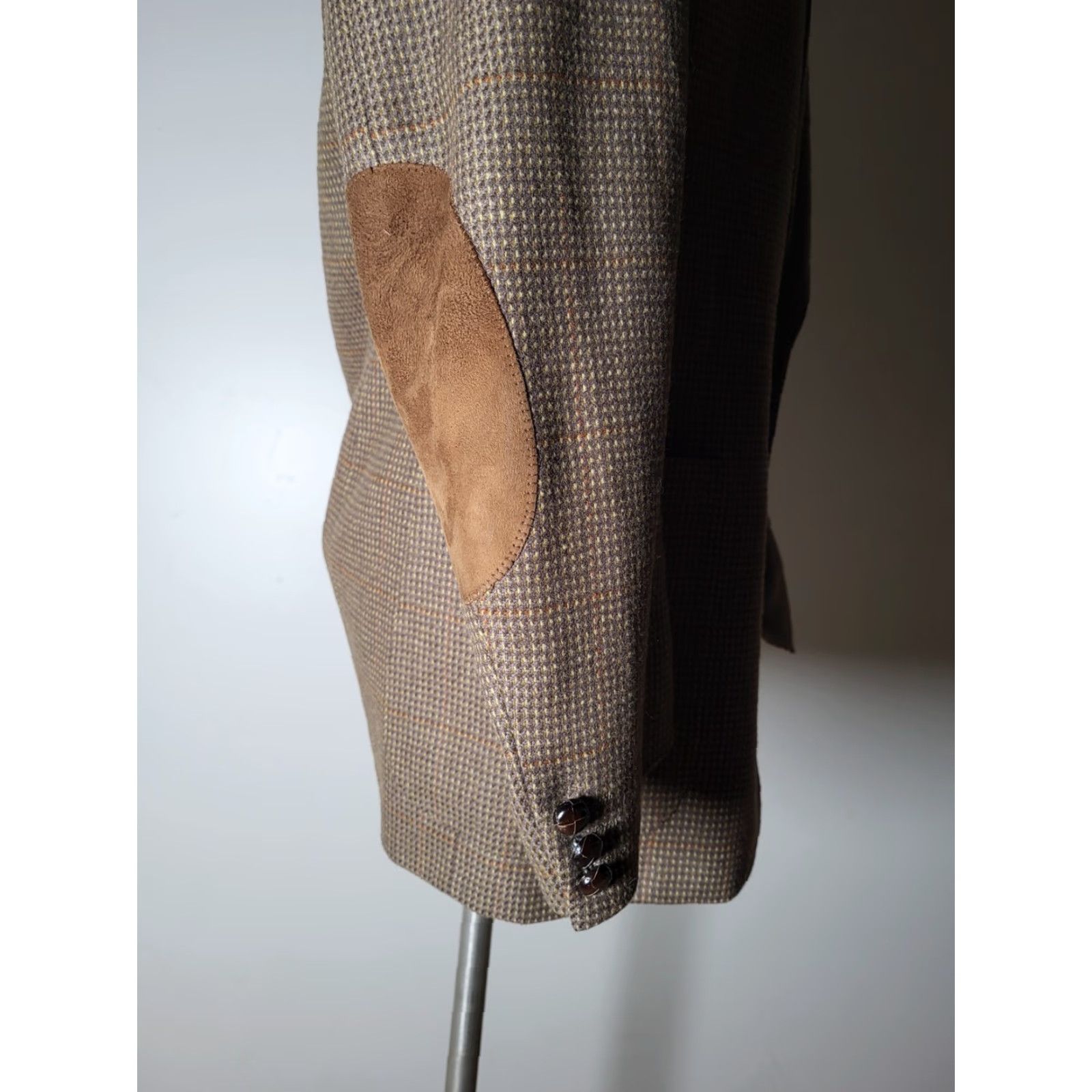 Vintage twenty four collection Sport Coat Jacket Wool Tweed Brown 44R Mens Notch Lapel Single-Breasted Two-Button Check Fleck 56 EU New Without Tags Size US S / EU 44-46 / 1 - 2 Thumbnail