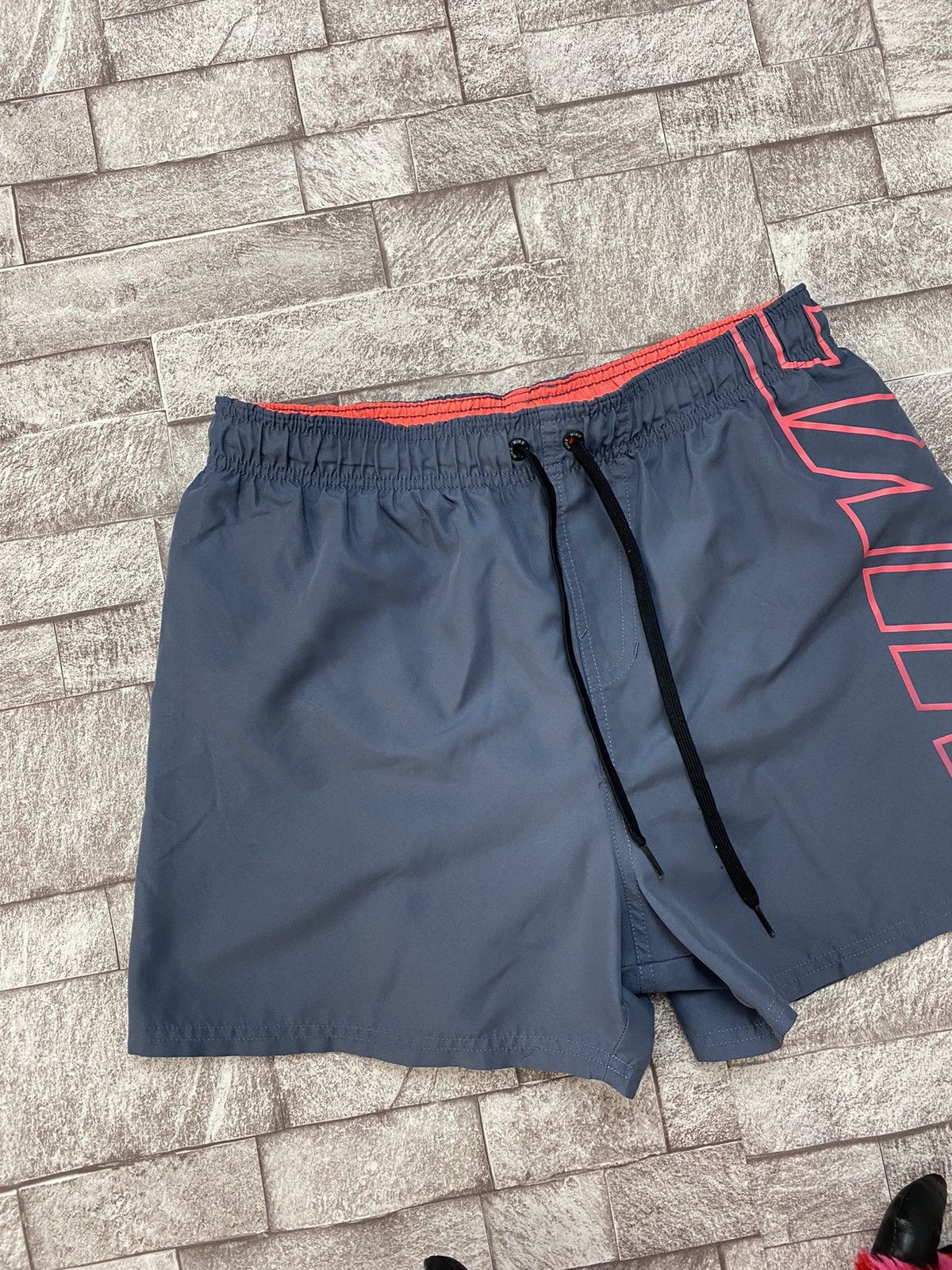 Nike × Vintage Vintage Y2K style shorts big logo swim M Size US 32 / EU 48 - 5 Thumbnail