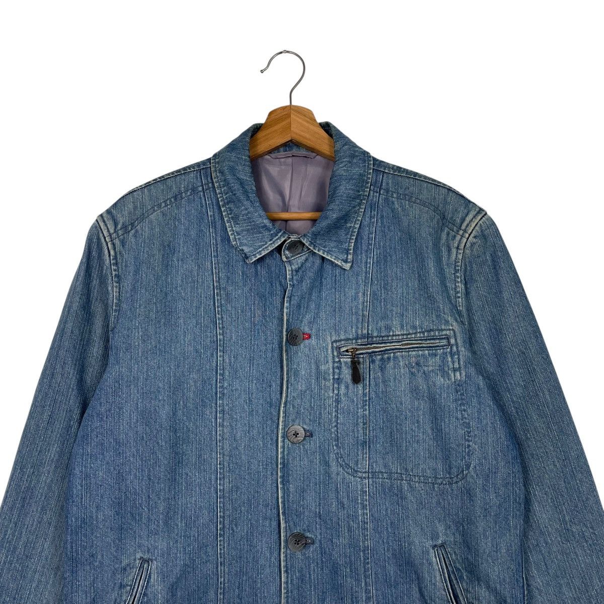 Japanese Brand Alpha Cubic Sport Denim Jacket Size US M / EU 48-50 / 2 - 2 Thumbnail