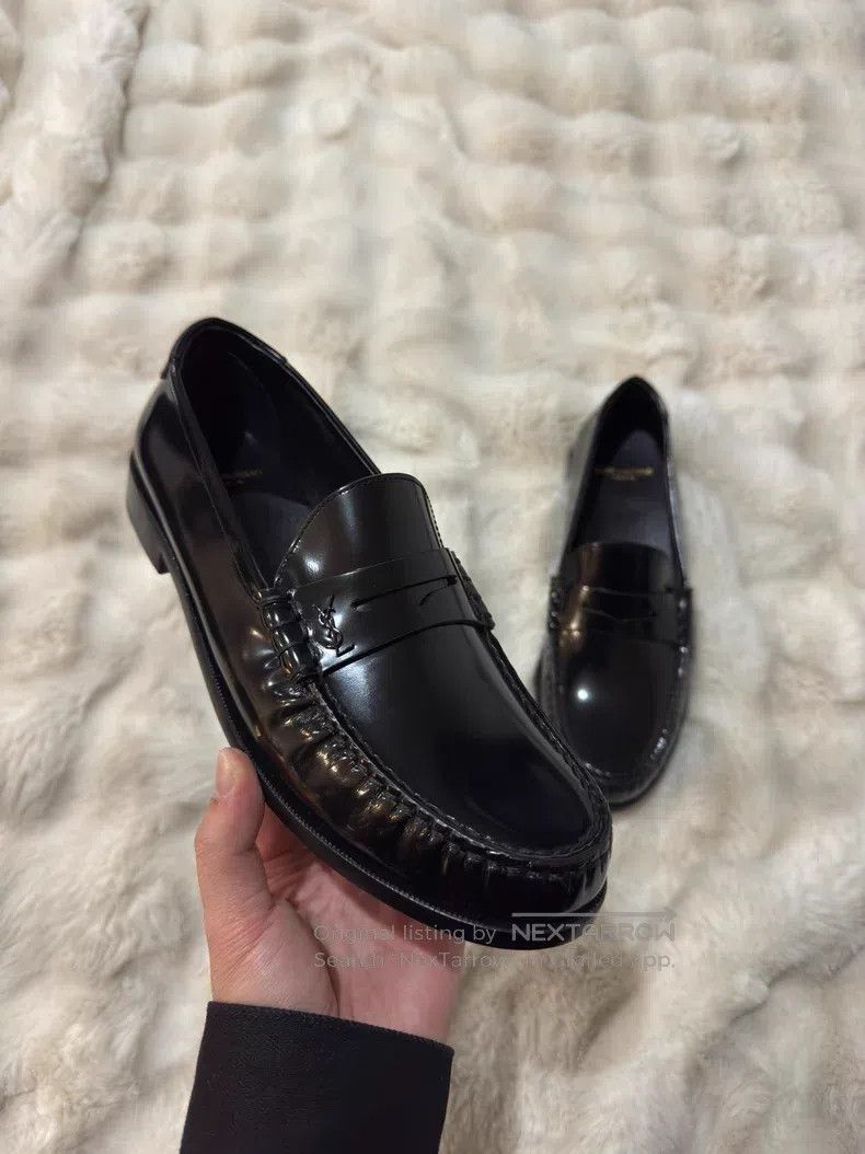 Saint Laurent Paris Saint Laurent Paris Logo Loafers Size US 9 / EU 42 - 1 Thumbnail