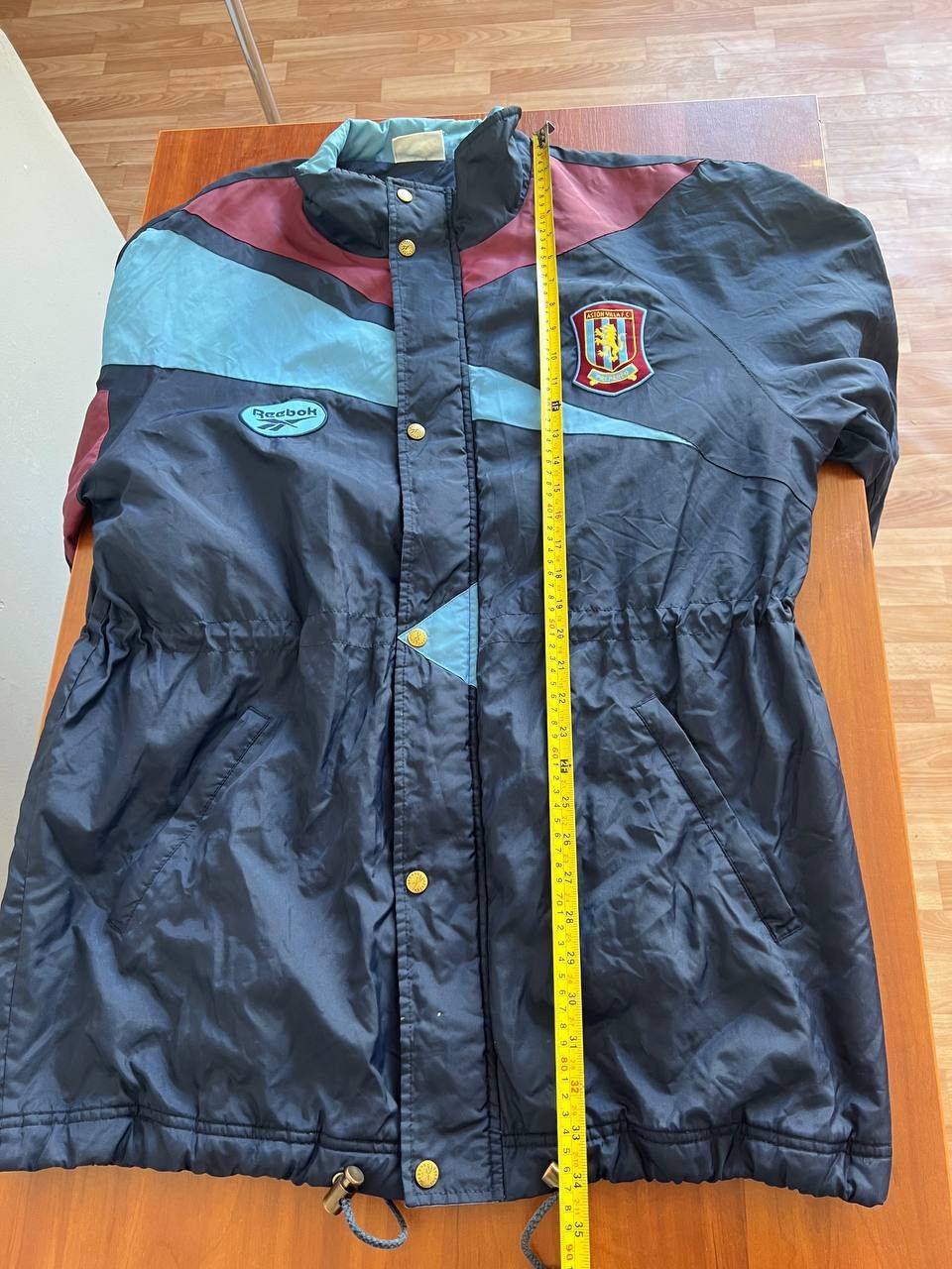 Vintage 195/97 ASTON VILLA FOOTBALL SOCCER BENCH COAT REEBOK JACKET Size US L / EU 52-54 / 3 - 18 Thumbnail