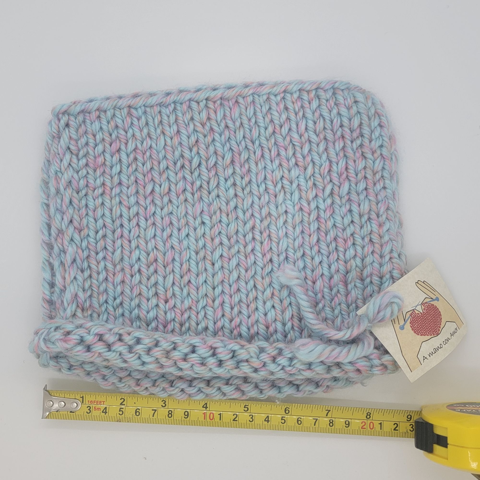 Handmade ❤️Unisex Adult Chunky Knit Cat Ear Beanie Hat Blue Handmade Size ONE SIZE - 6 Thumbnail