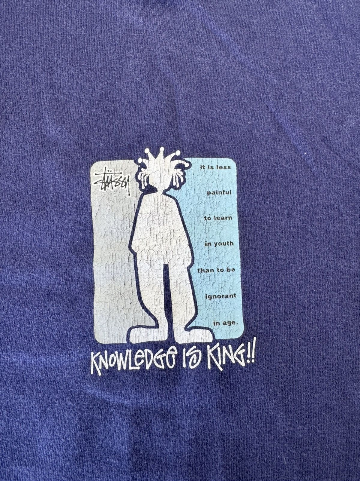 Stussy VINTAGE STUSSY KNOWLEDGE IS KING SIMPLE LOGO 🔥RARE🔥 Size US M / EU 48-50 / 2 - 3 Thumbnail
