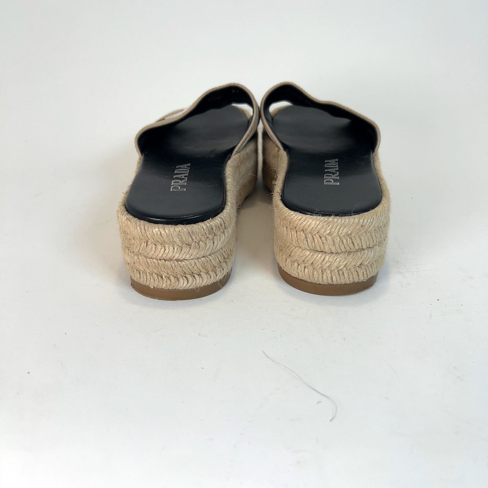 Prada Prada Logo Logo Espardille Platform Sandals Size US 4 / IT 34 - 5 Thumbnail