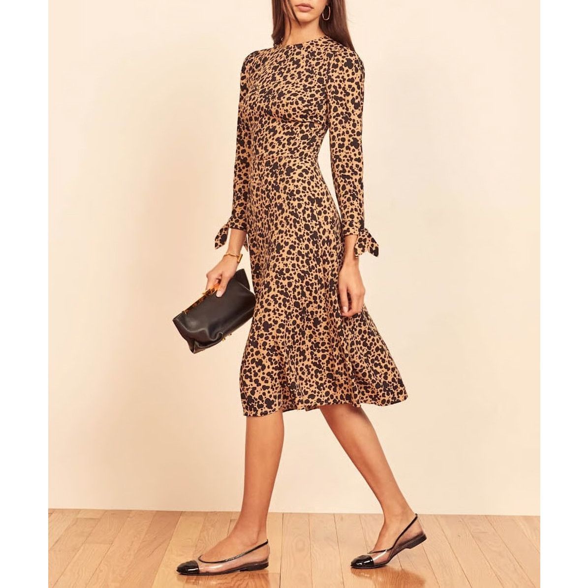 Reformation Reformation Port Dress Leopard Size M / US 6-8 / IT 42-44 - 2 Thumbnail
