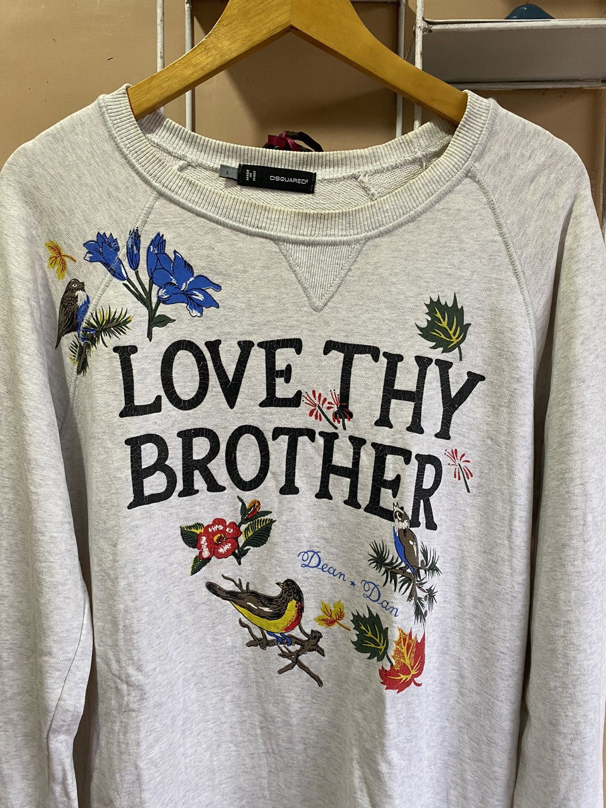 Dsquared2 💸BINDINGOFFER💸Dsquared2 Love Brother Bird Sweatshirt Size US L / EU 52-54 / 3 - 2 Thumbnail