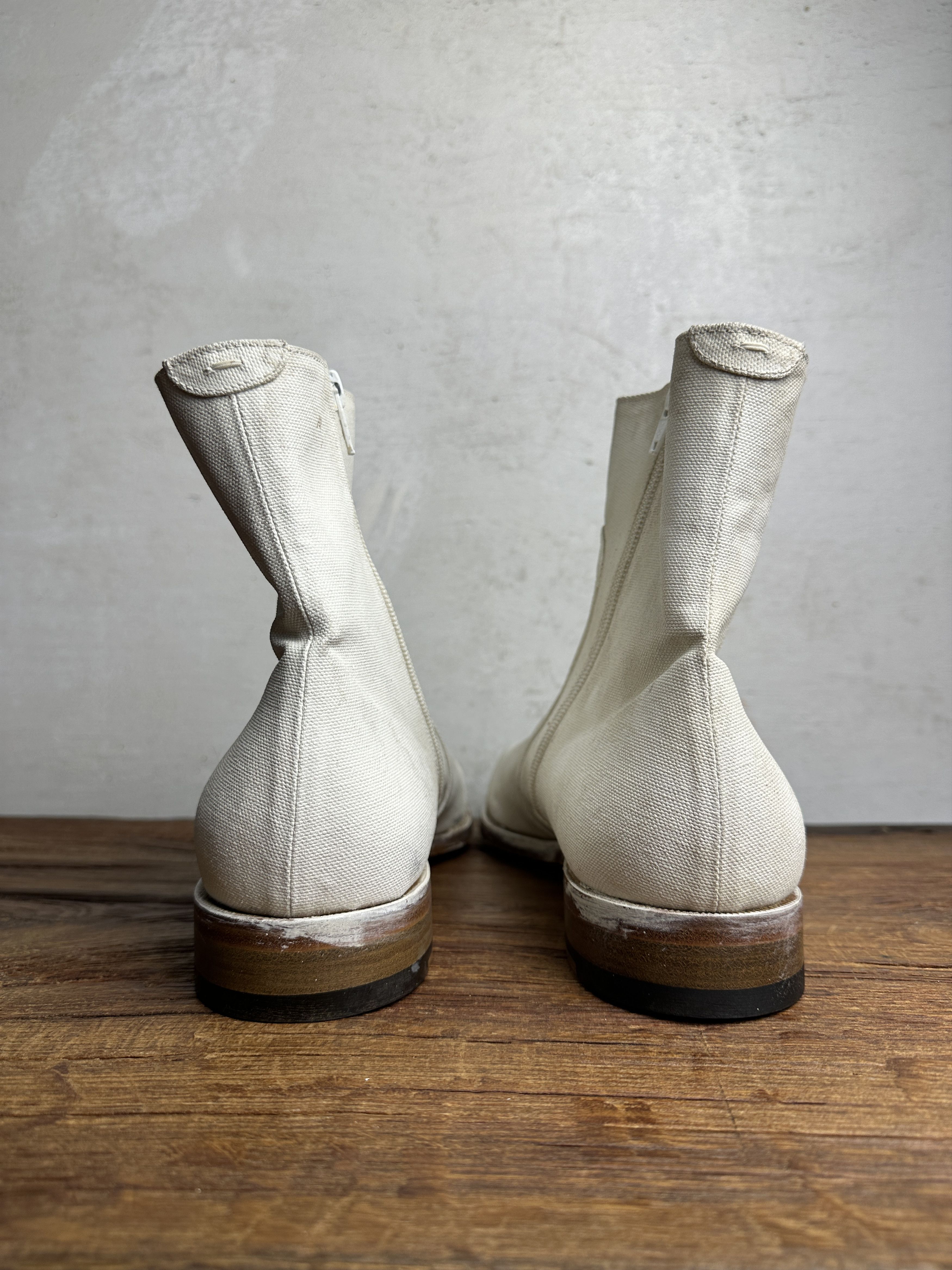 Maison Margiela SS07 Martin Margiela 22 White Painted Canvas Boots Size US 9.5 / EU 42-43 - 5 Thumbnail