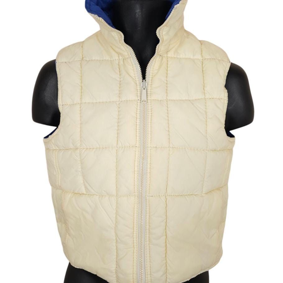 Vintage Vintage Puffer Vest Womens Size Small Blue White 50s Size S / US 4 / IT 40 - 4 Thumbnail