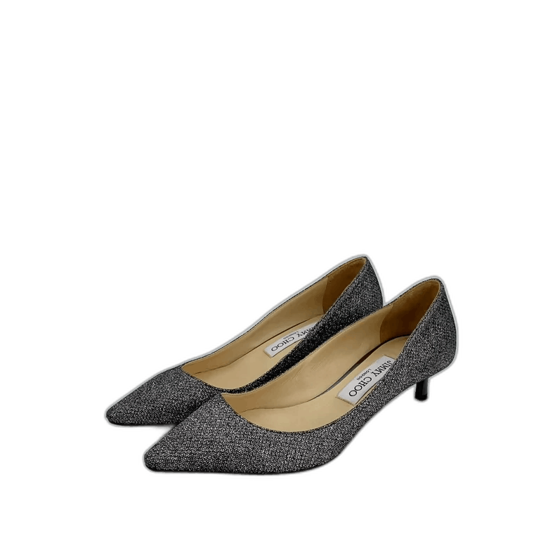 Jimmy Choo Jimmy Choo Silver Gray Glitter Heels Size 36.5 Size US 6.5 / EU 39-40 - 1 Thumbnail