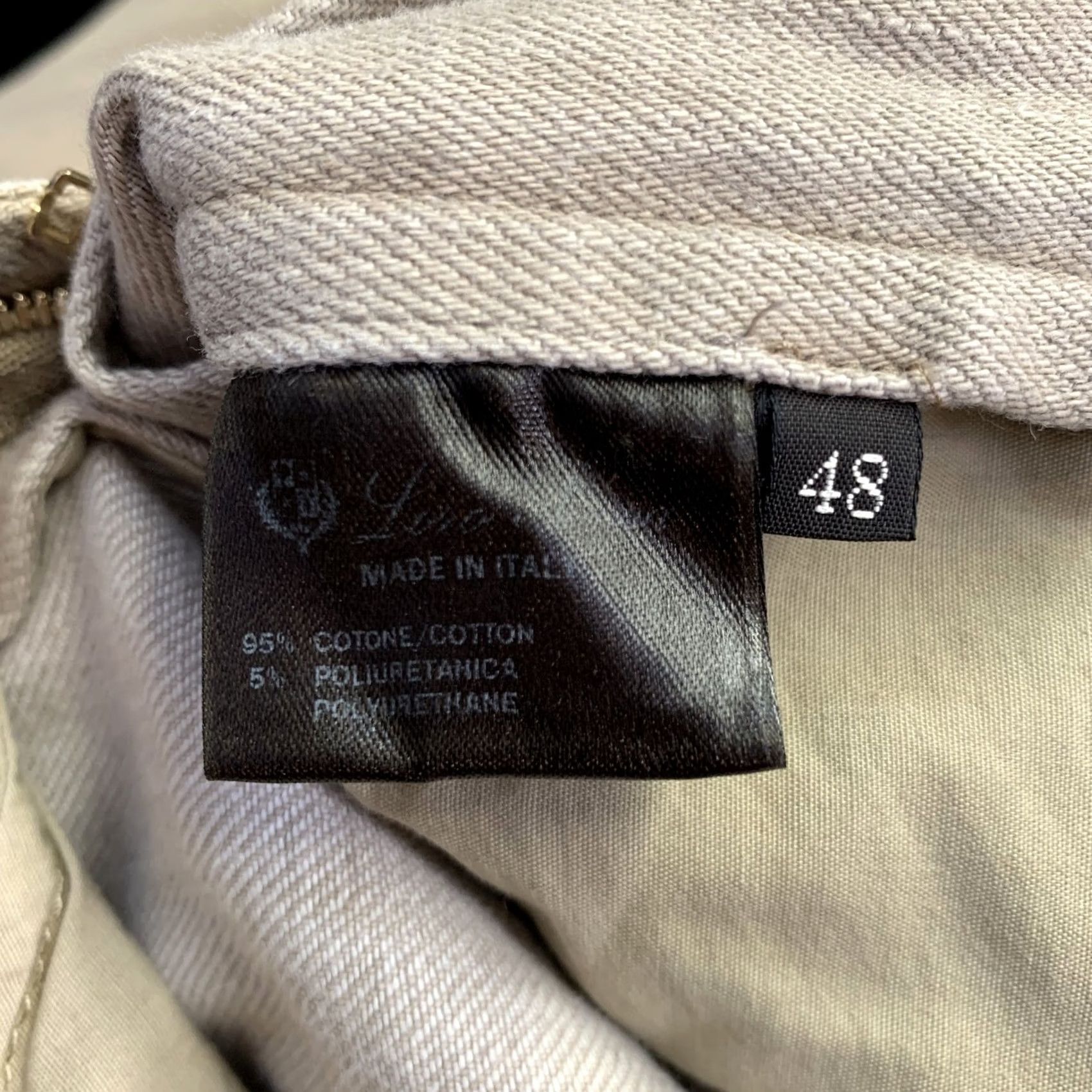 Loro Piana LORO PIANA Beige Cotton Blend Twill Tapered Casual Pants Sizes 12 Womens Size 34" / US 12 / IT 48 - 4 Thumbnail