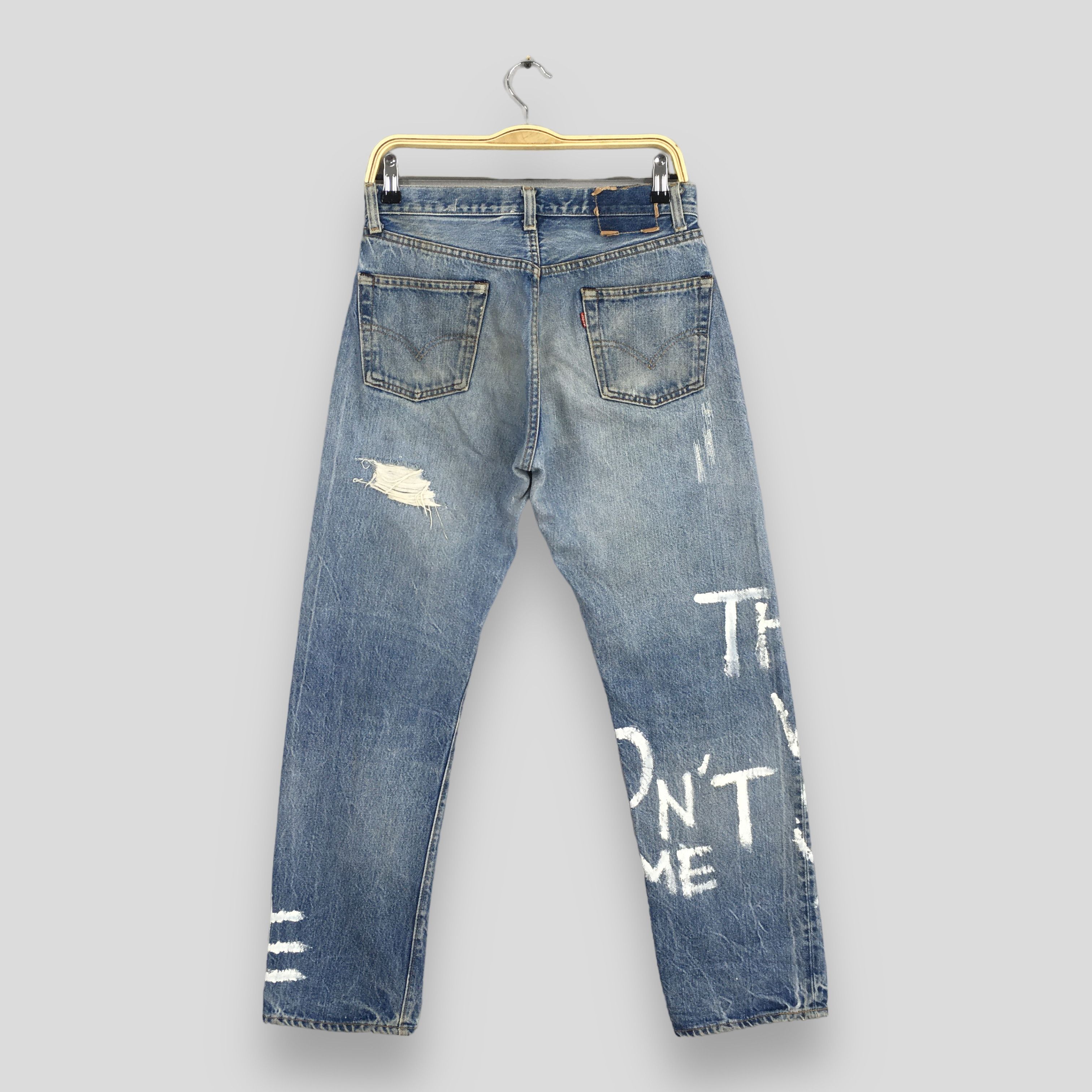 Levi's Size 28x28 Vintage 90s Levi's 501 Faded Blue Jeans S1452 Size US 28 / EU 44 - 8 Thumbnail