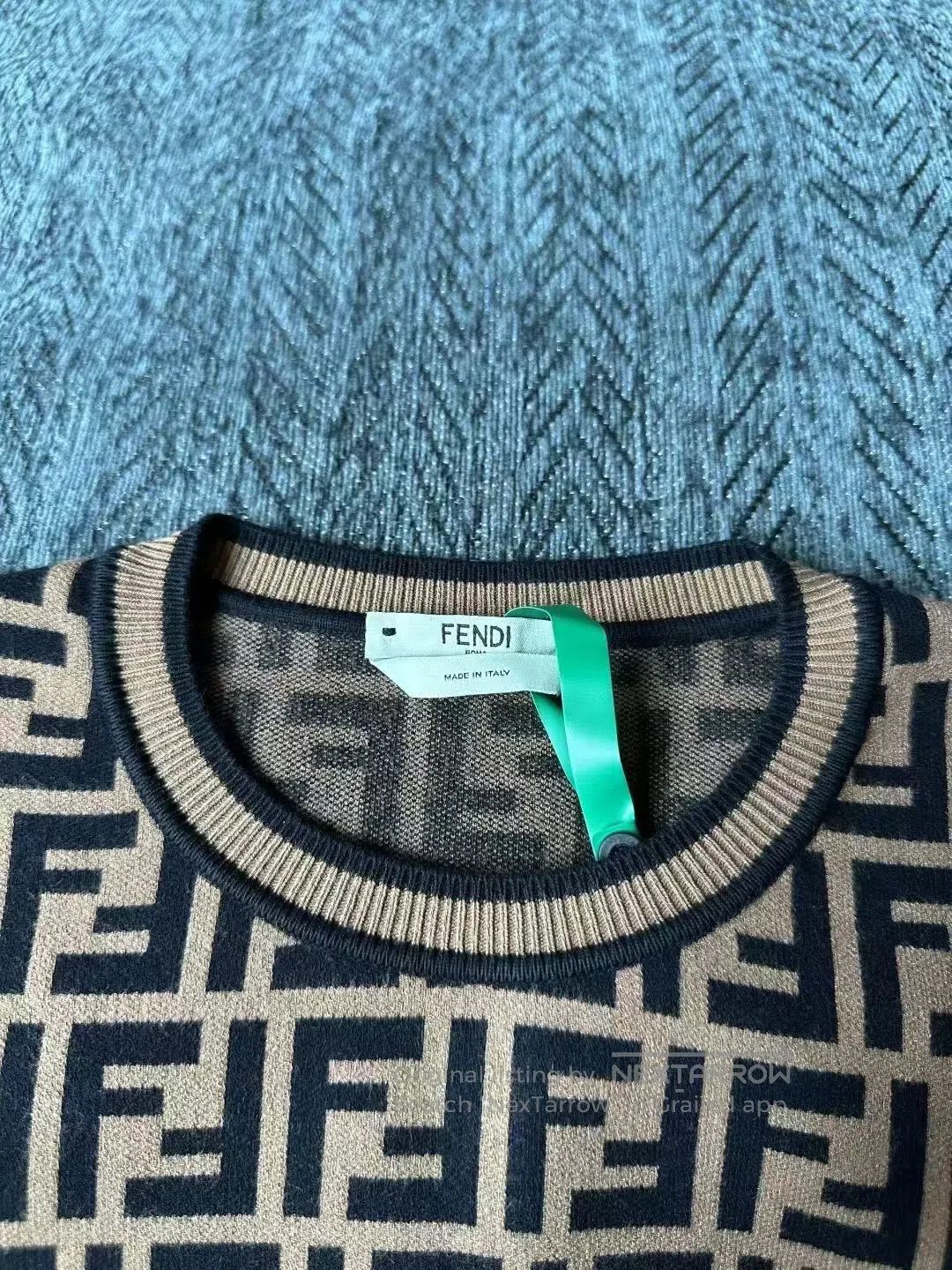 Fendi FENDI Brown All-Over Print Knit Short Sleeve T-Shirt| Size XS / US 0-2 / IT 36-38 - 3 Thumbnail