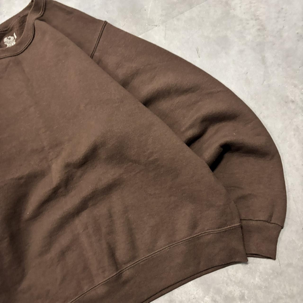 Japanese Brand × Vintage Crazy Vintage Y2K/2000s Brown Earth Tone Essential Blank Crewneck! Size US S / EU 44-46 / 1 - 4 Thumbnail