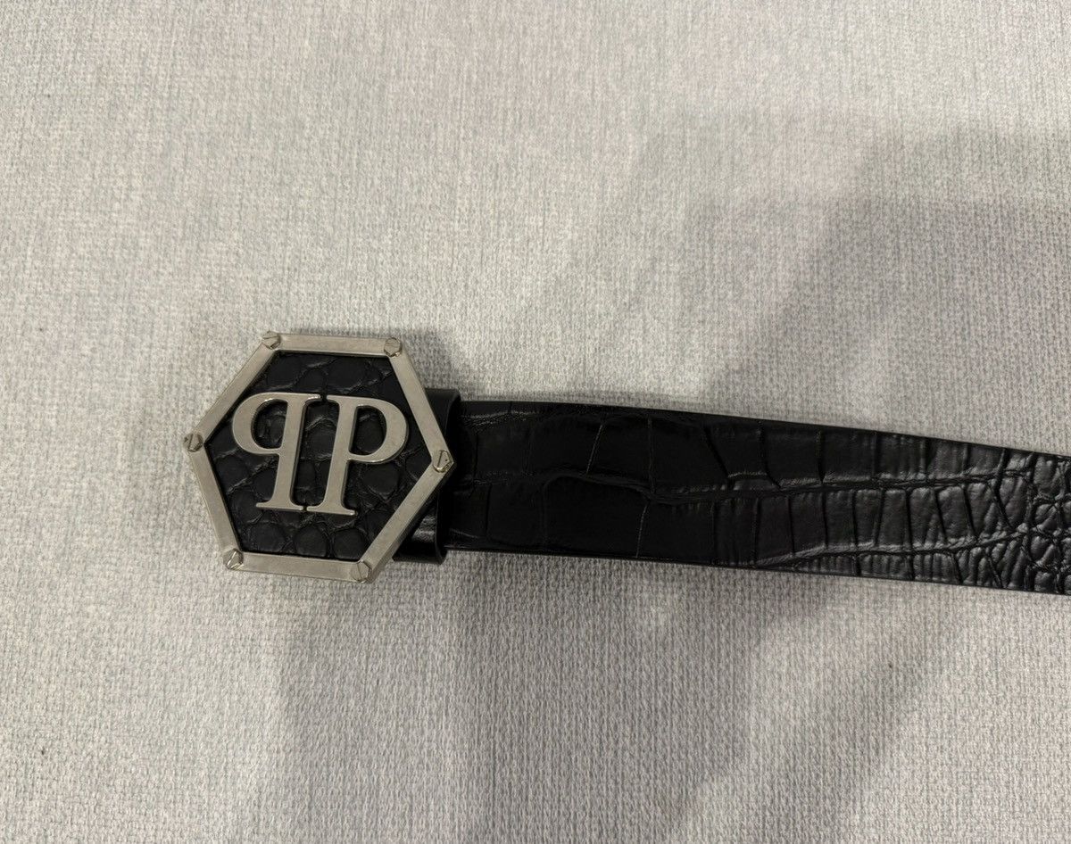 Philipp Plein Philipp Plein black leather belt Size 38 - 2 Thumbnail