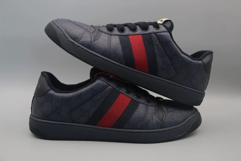 Gucci gucci screener gg men's sneakers blue black-2507 Size US 8 / EU 41 - 3 Thumbnail