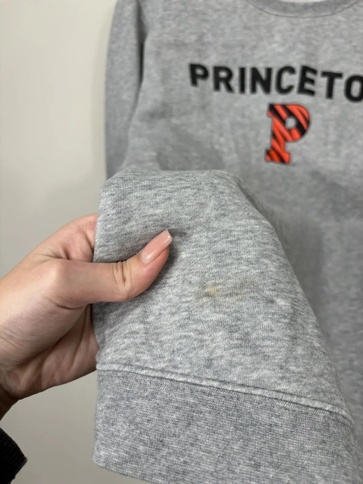 NCAA × Nike × Vintage Vintage Nike Princeton NCAA Big Logo Gray College Sweatshirt Size US S / EU 44-46 / 1 - 4 Thumbnail