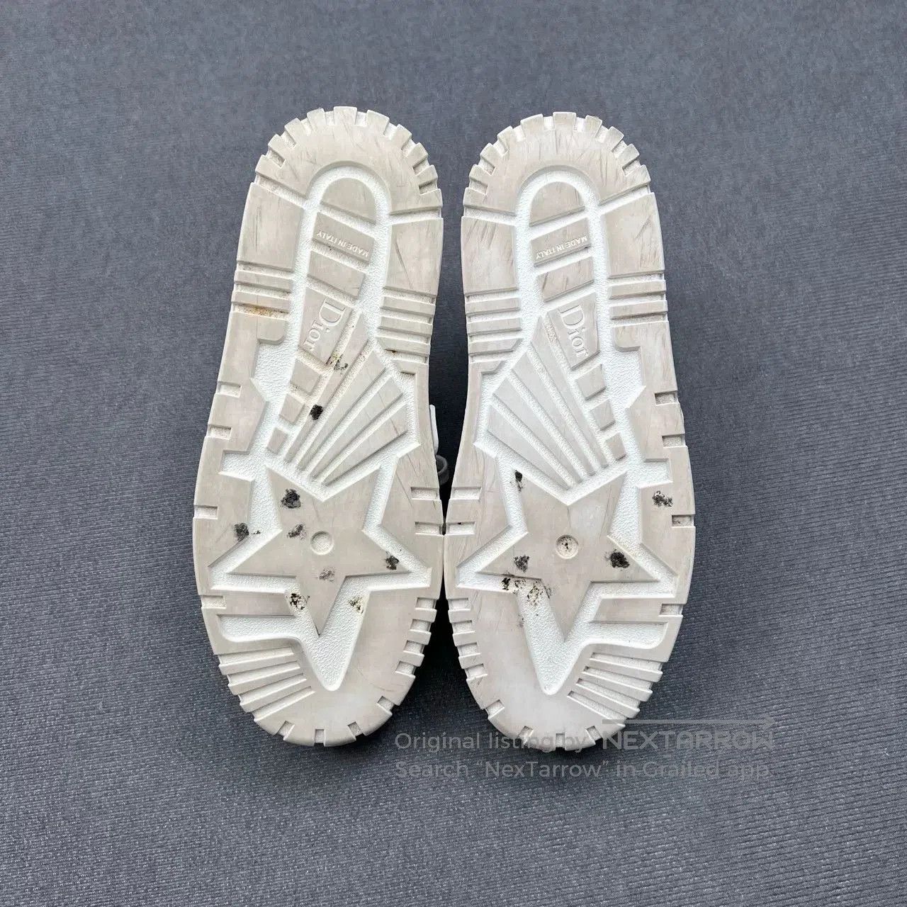 Dior DIOR ID White Low-Top Gold Logo Sneakers. Size US 6 / IT 36 - 8 Thumbnail