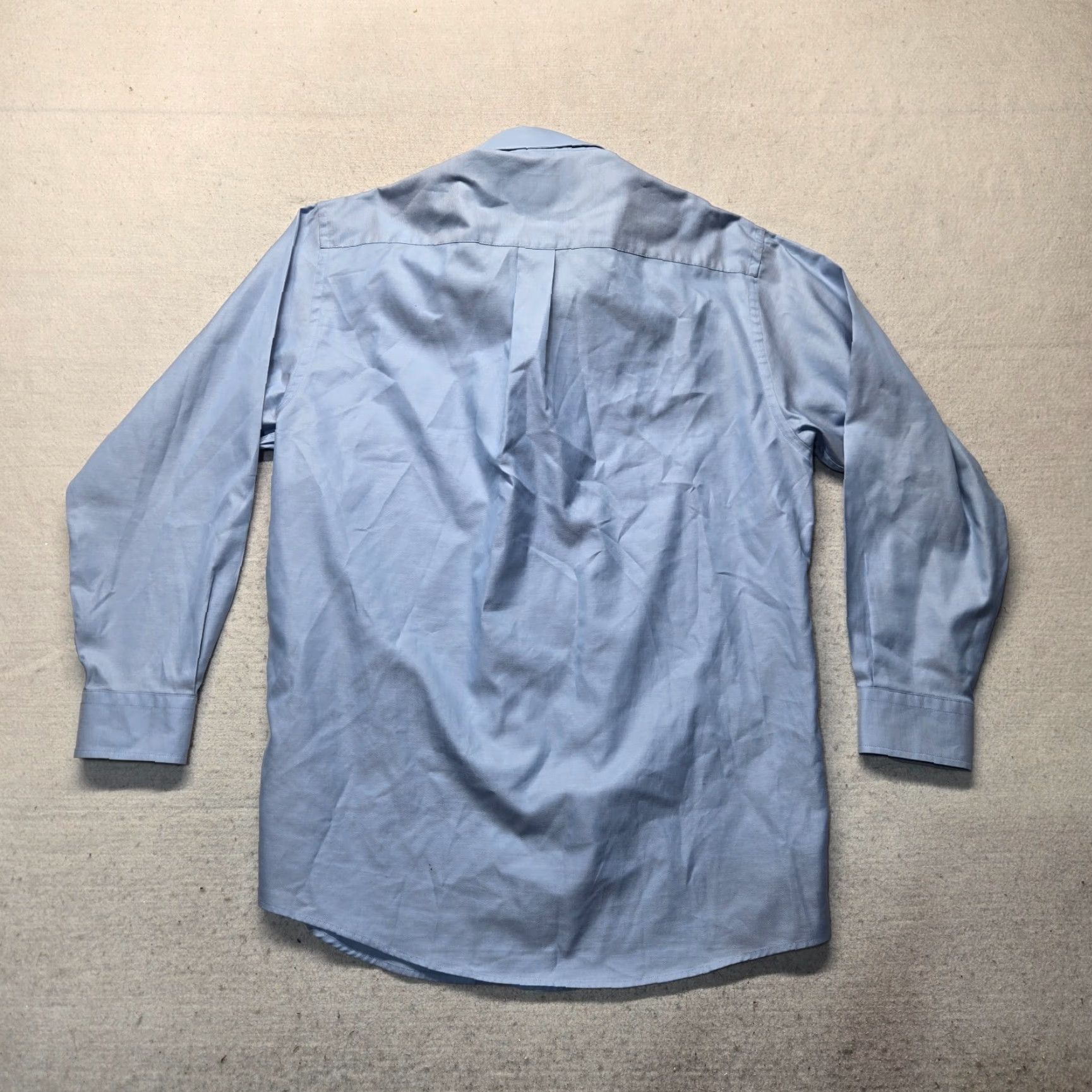 Jos. A. Bank Jos. A. Bank Solid Blue Long Sleeve Button-Up Shirt Adult Medium Mens Size US M / EU 48-50 / 2 - 6 Thumbnail